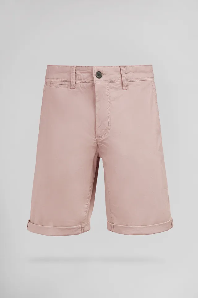 Teddy Smith Chino bermuda homme rose pastel coton