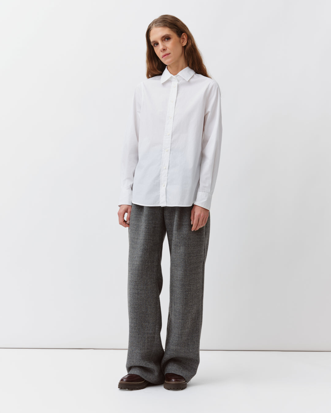 Diega Chaba chemise blanc coton coupe droite
