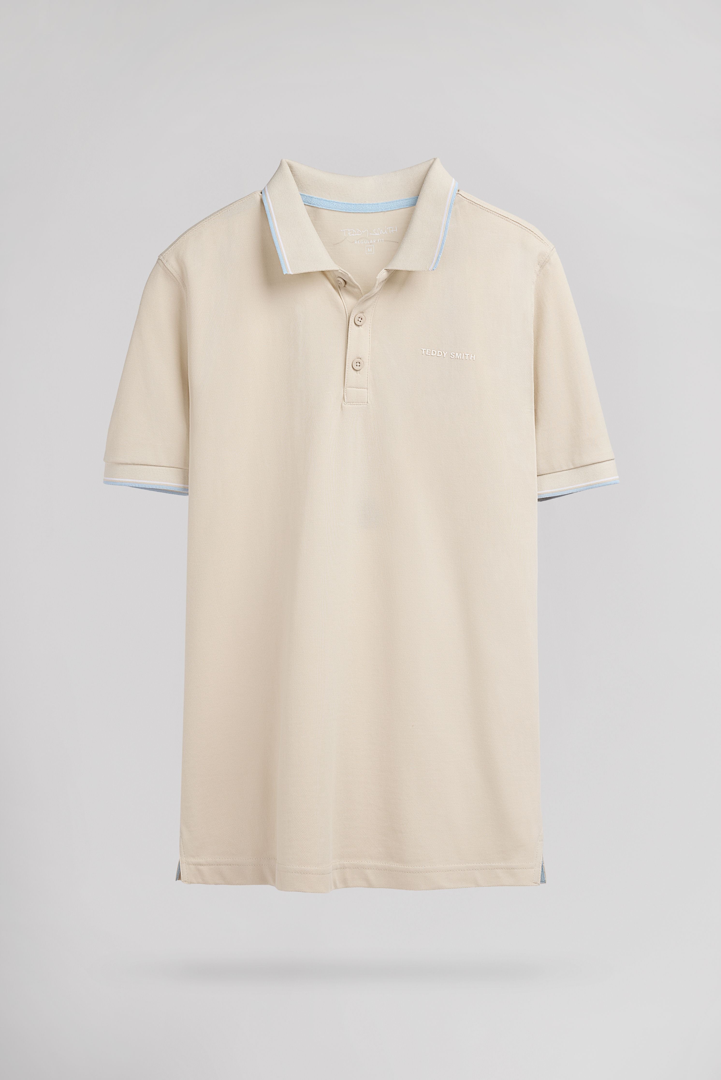 Teddy Smith Pasian 2 MC polo piqué beige clair coton