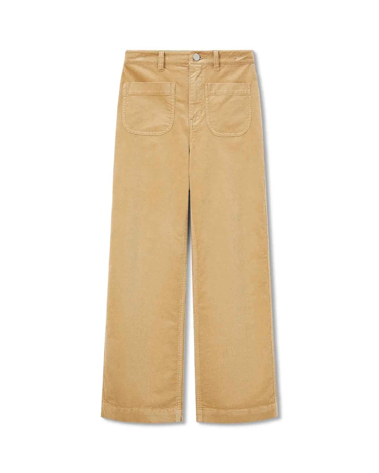 Labdip Samuel Velvet pantalon taille haute praline