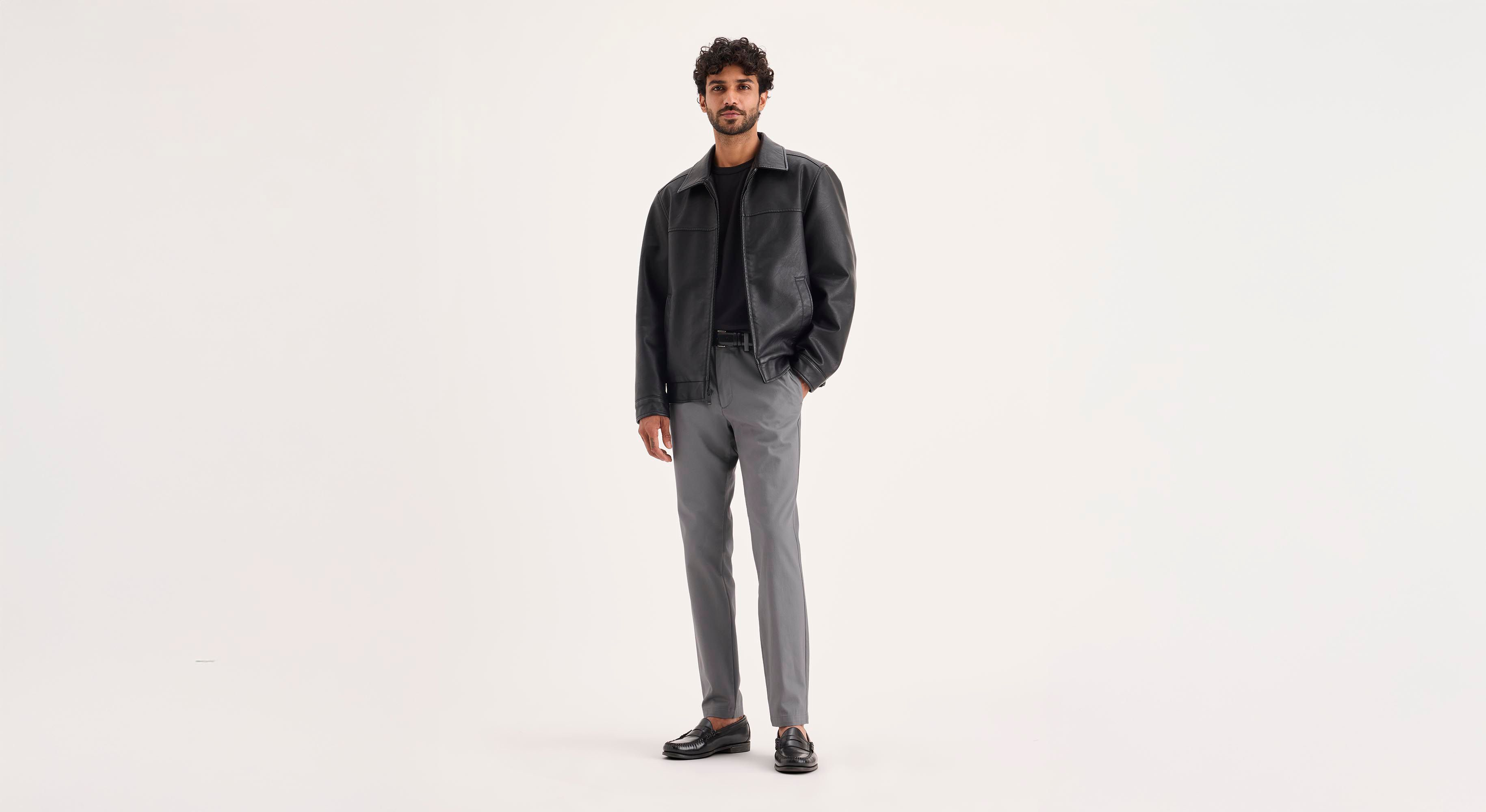 Dockers Signature Iron Free khaki skinny gris antitache