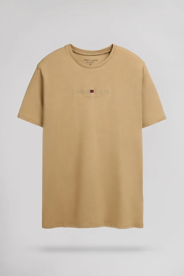 Teddy Smith T-Jim MC t-shirt worker beige 100% coton