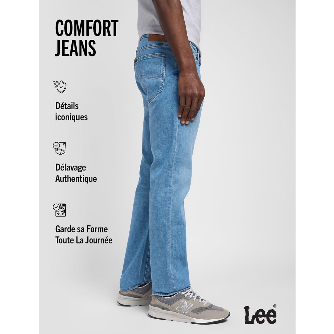 Lee Daren Zip Fly jean homme droit powder