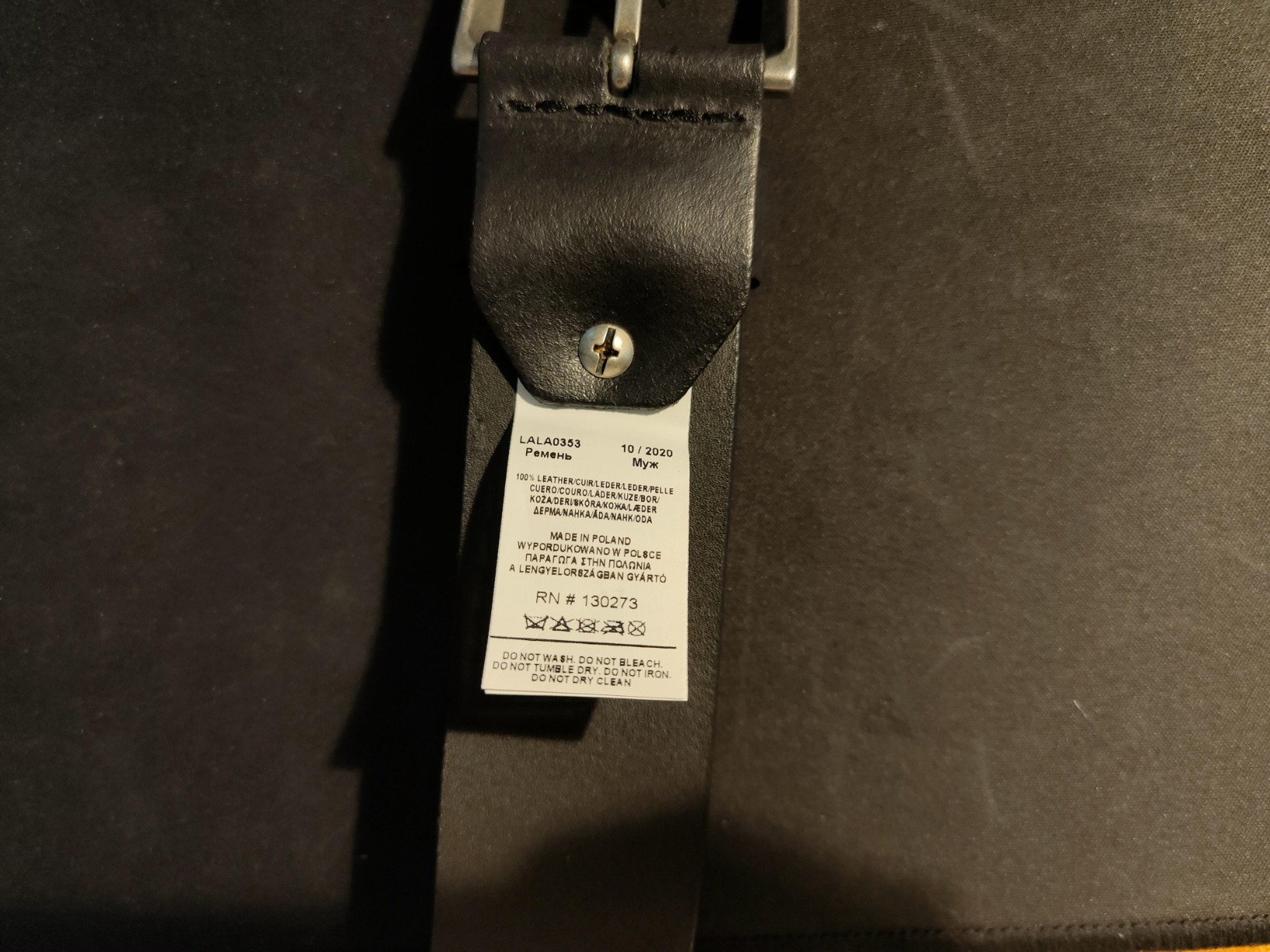 Lee Small Logo Belt ceinture homme marron 105 cuir