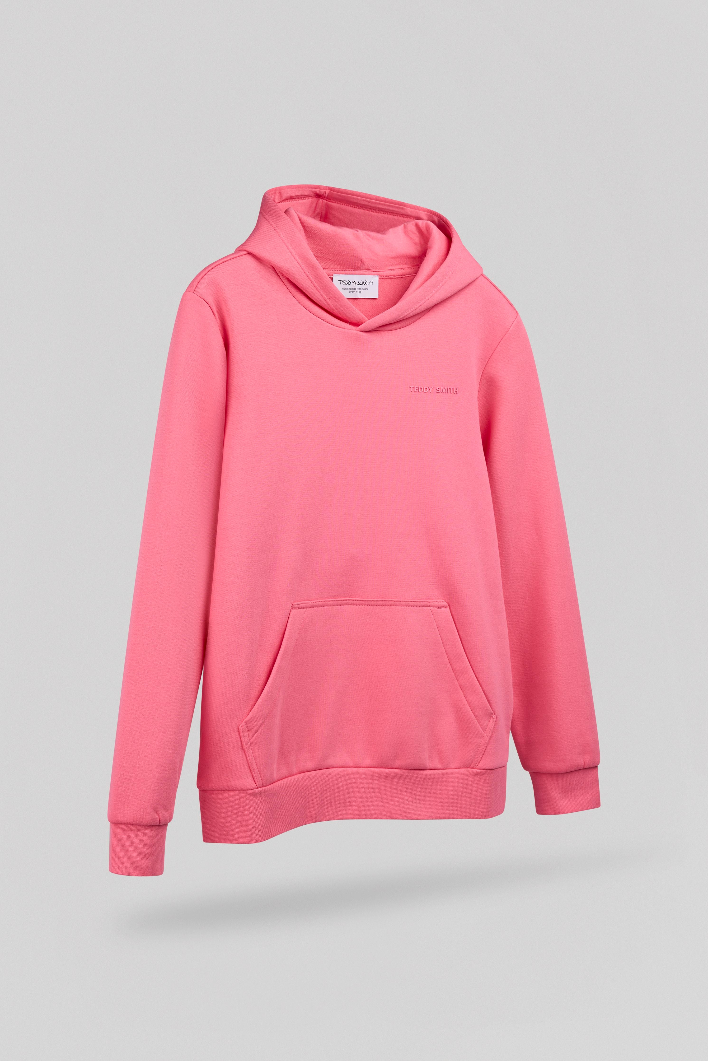Teddy Smith S-Nark Hoody JR sweat Rose Vif molletonné