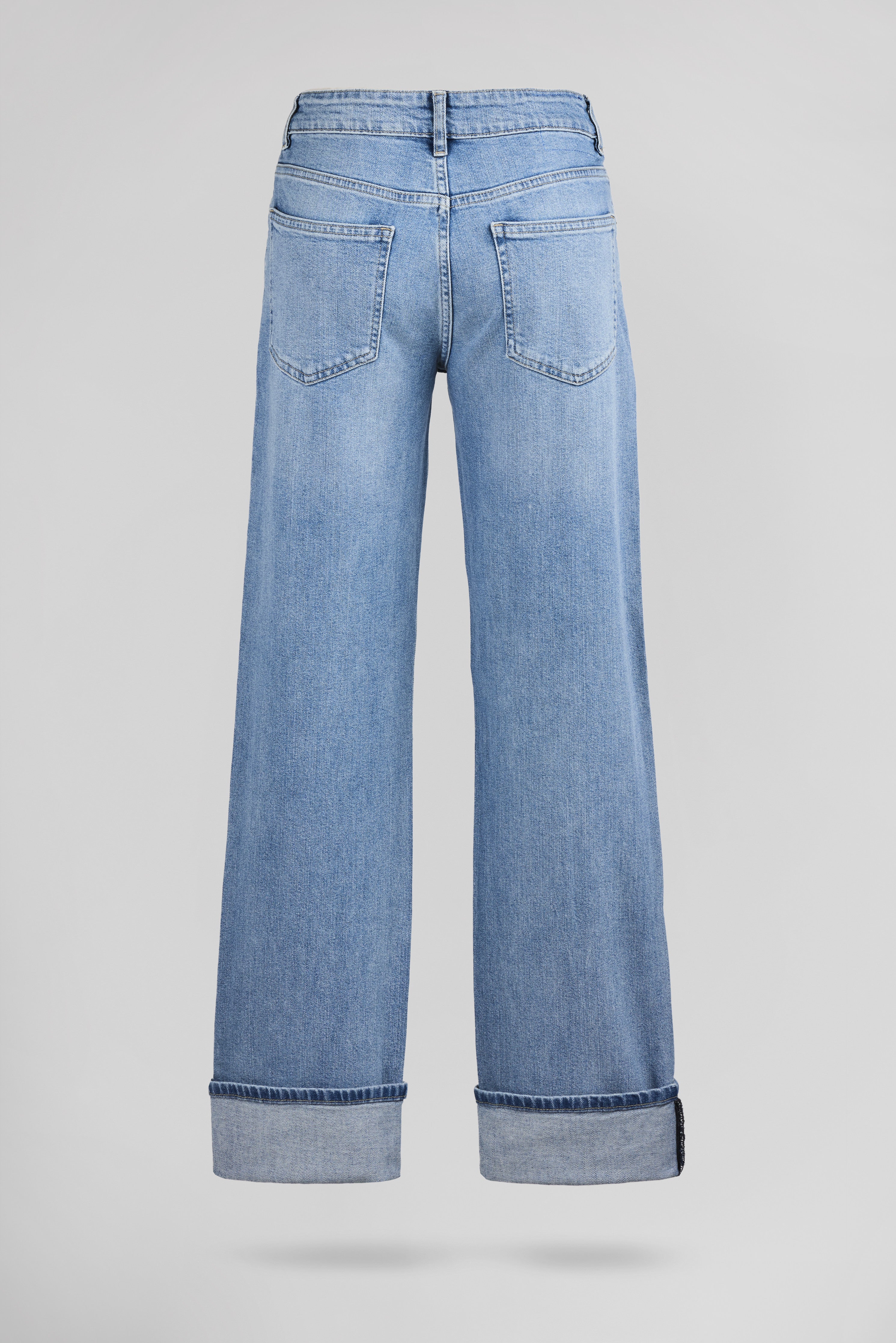 Teddy Smith Boyfriend jean droit bleu clair revers