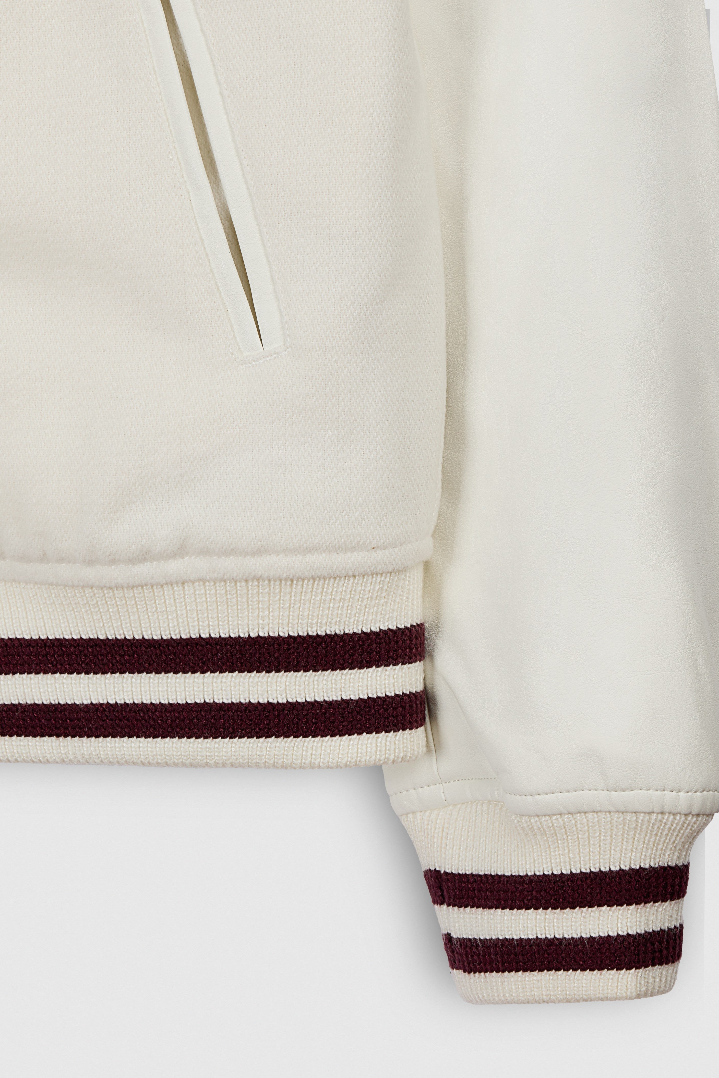 Teddy Smith B-Romeo blouson homme Cream bi-matière