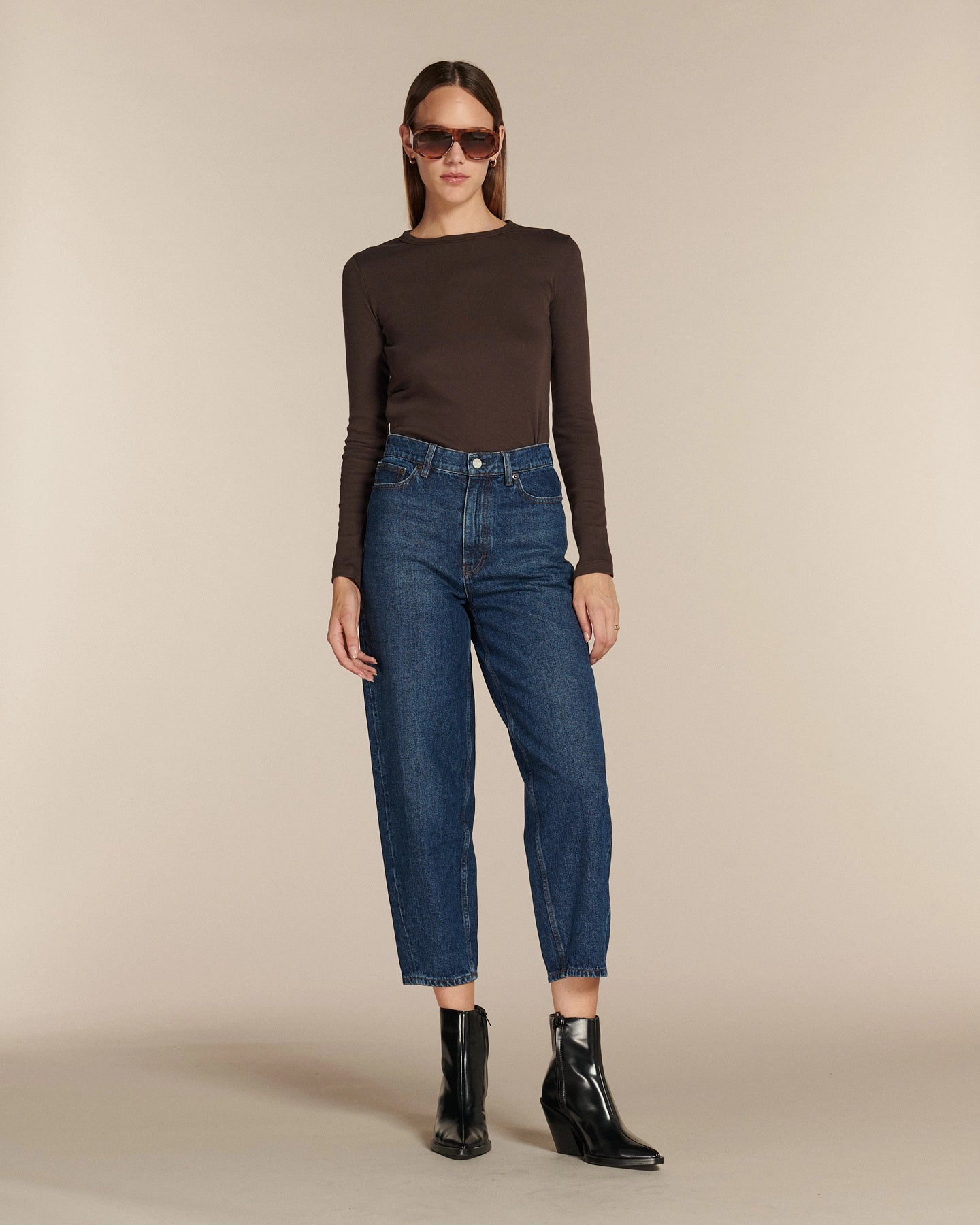 Labdip Jemma Blue Stone jean ballon bleu taille haute
