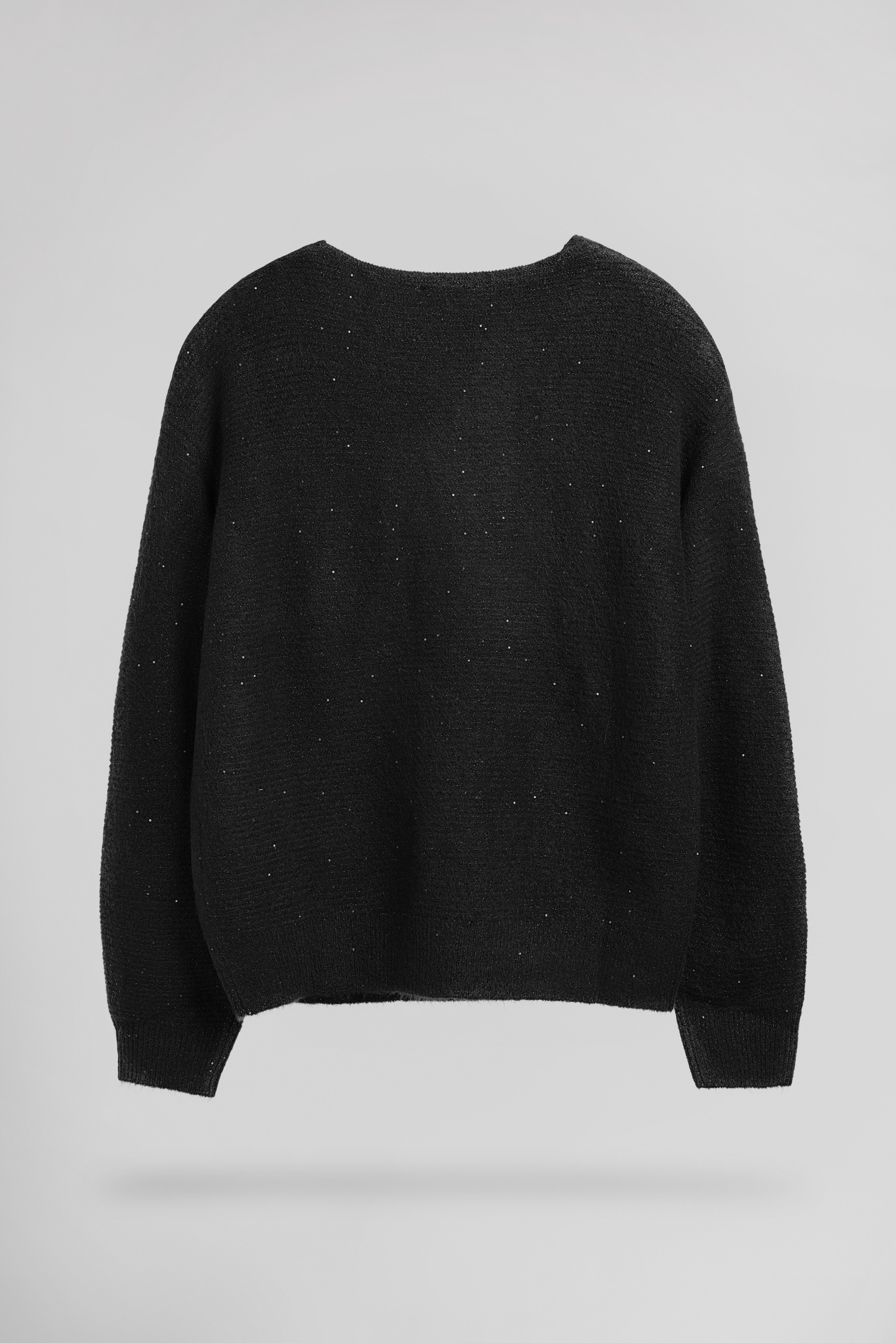 Teddy Smith P-Rachel pull col V noir femme scintillant