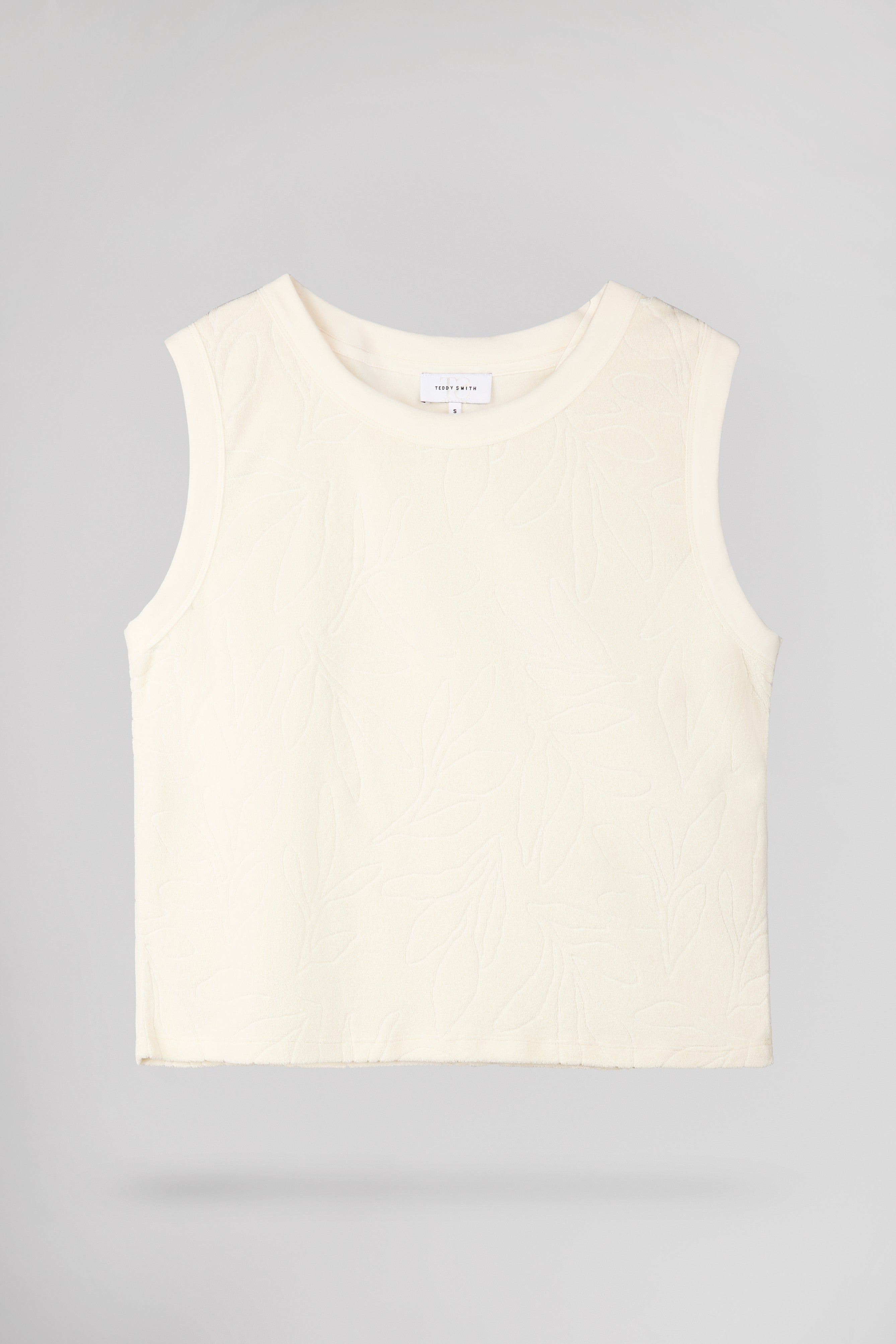 Teddy Smith T-Noisette top femme Middle White éponge