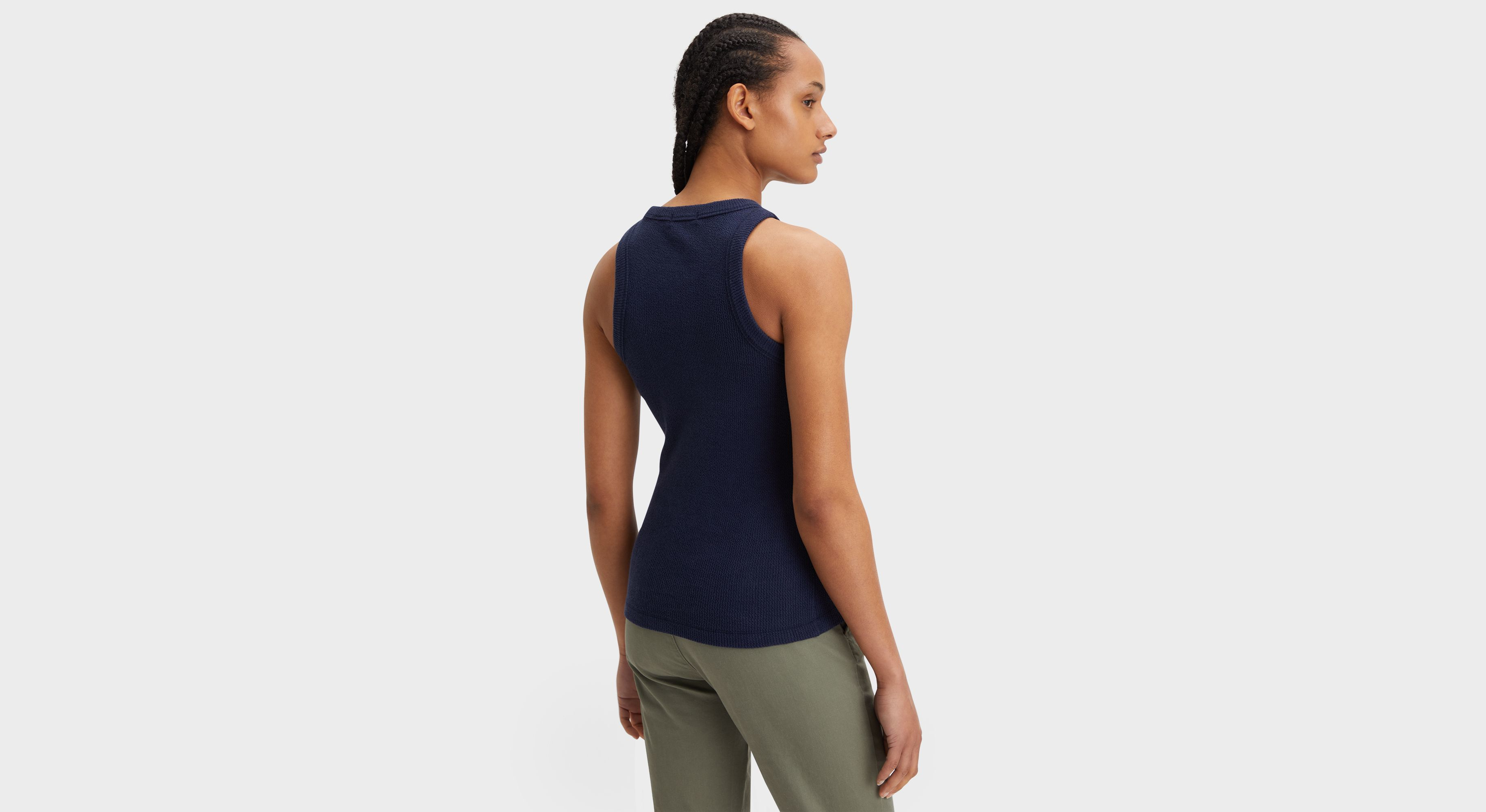 Dockers Rib Tank Lofi Knit débardeur bleu coupe slim