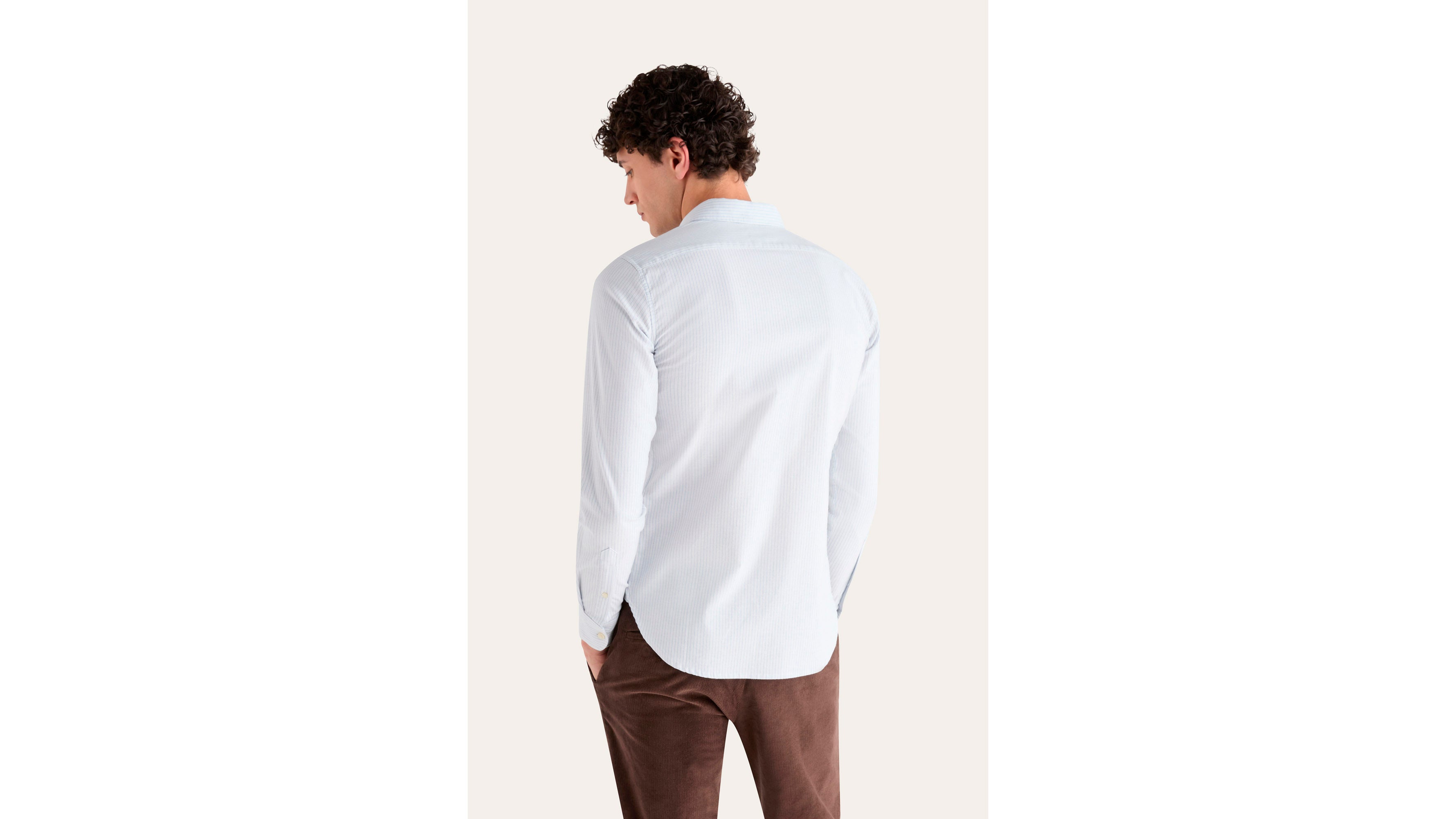 Dockers Oxford Chemise Slim Bleue Stretch Bureau