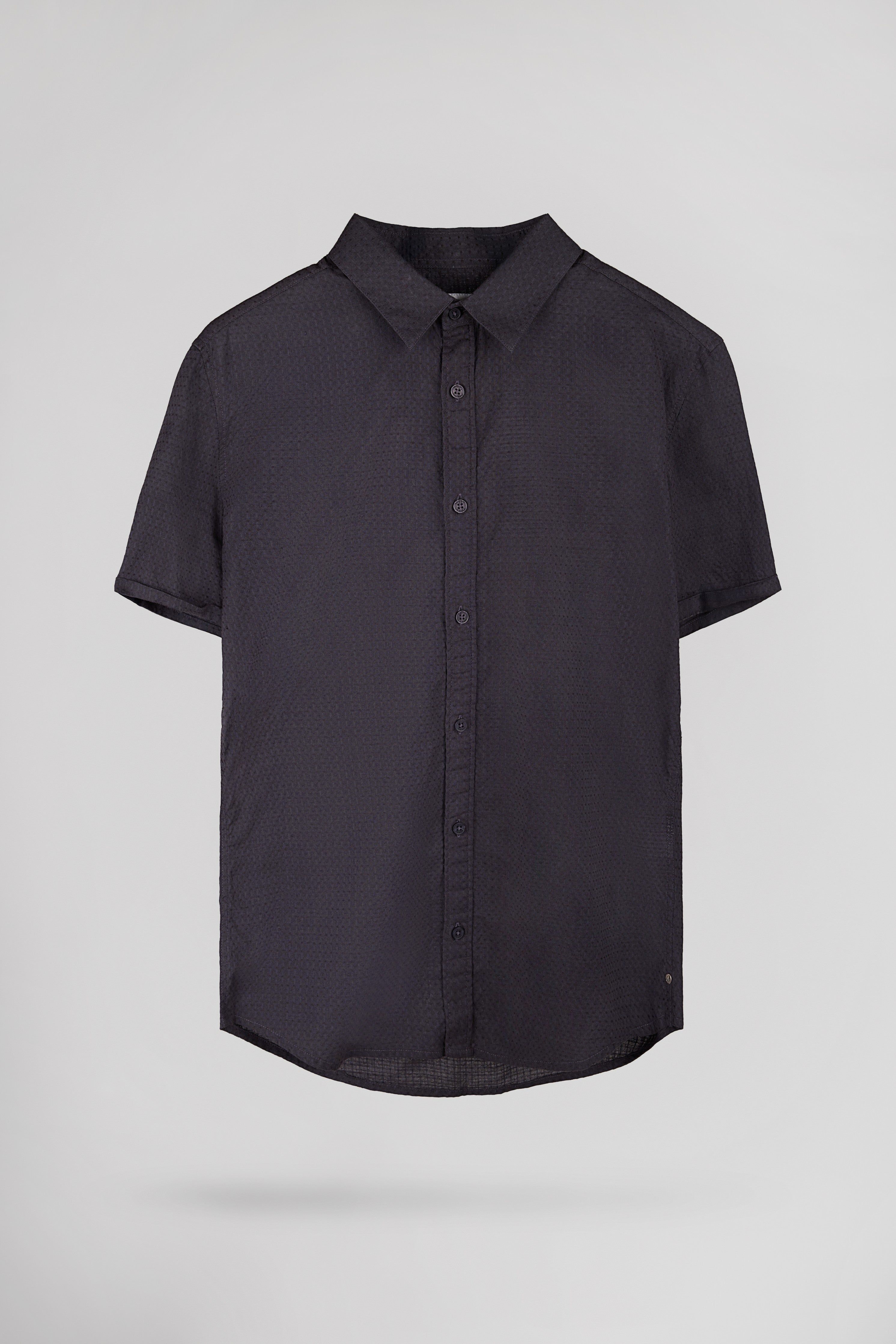 Teddy Smith Cut 2 MC chemise slim bleu marine homme