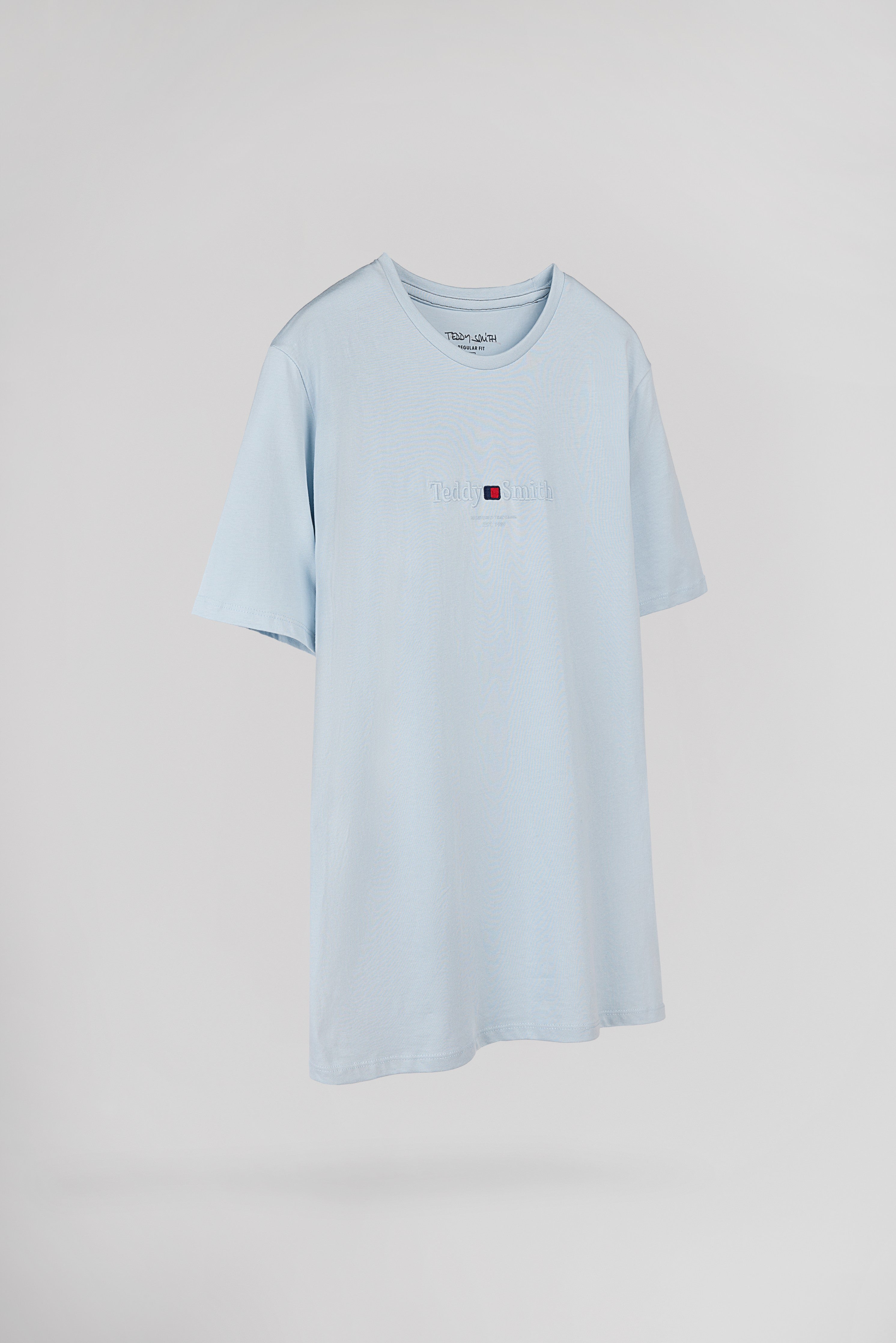 Teddy Smith T-Jim MC t-shirt bleu pastel 100% coton