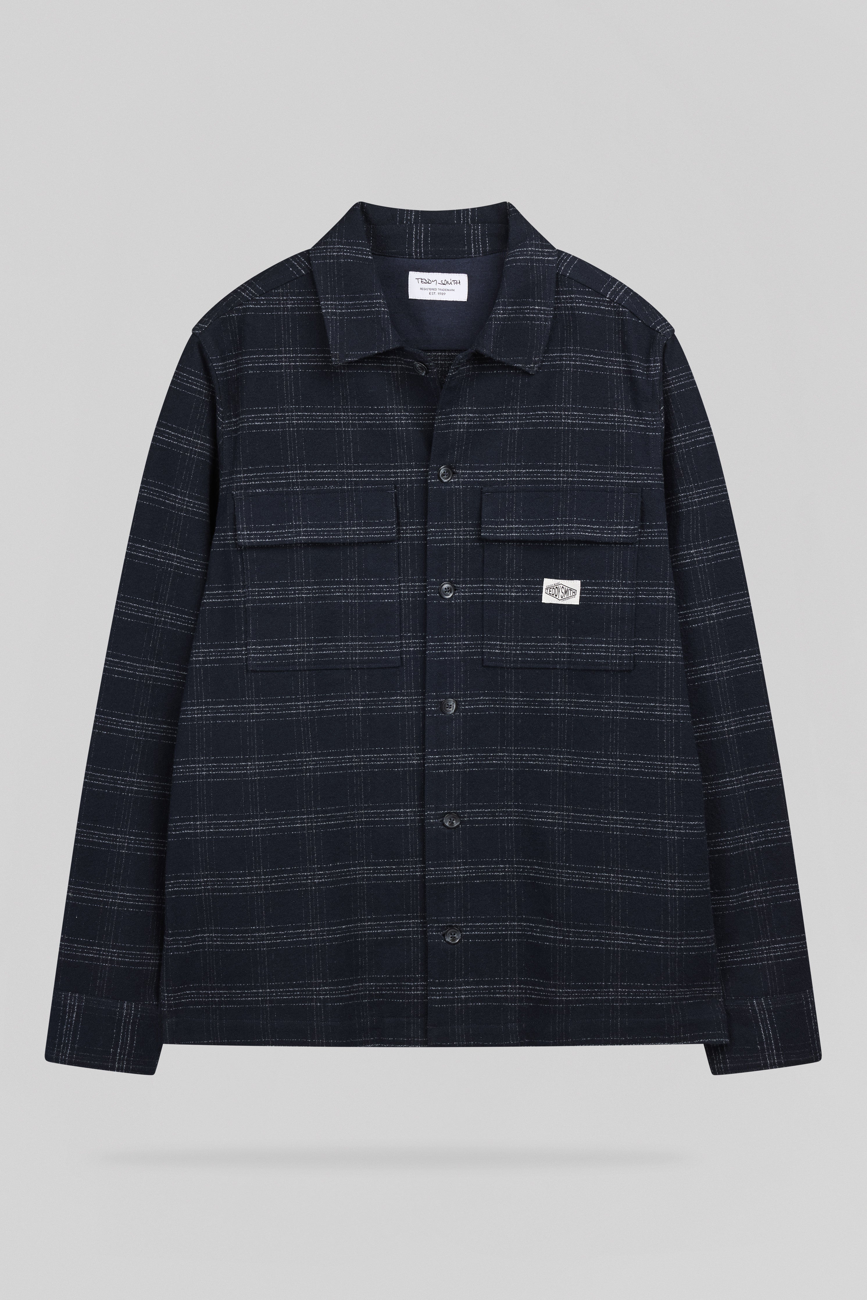 Teddy Smith C-Luis ML chemise carreaux dark navy homme