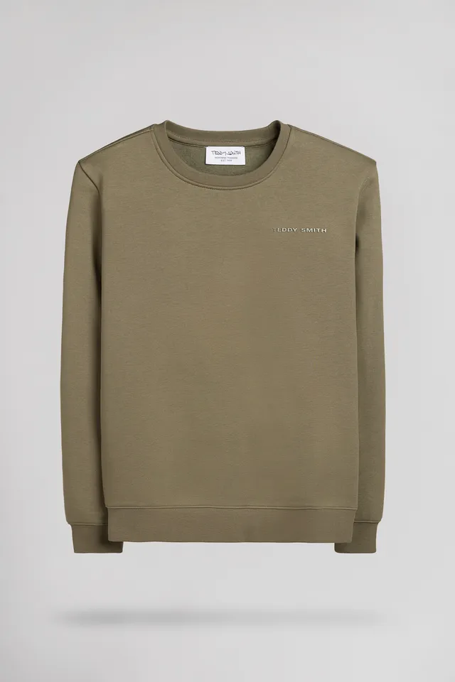 Teddy Smith S-Nark sweat kaki col rond 8 ans