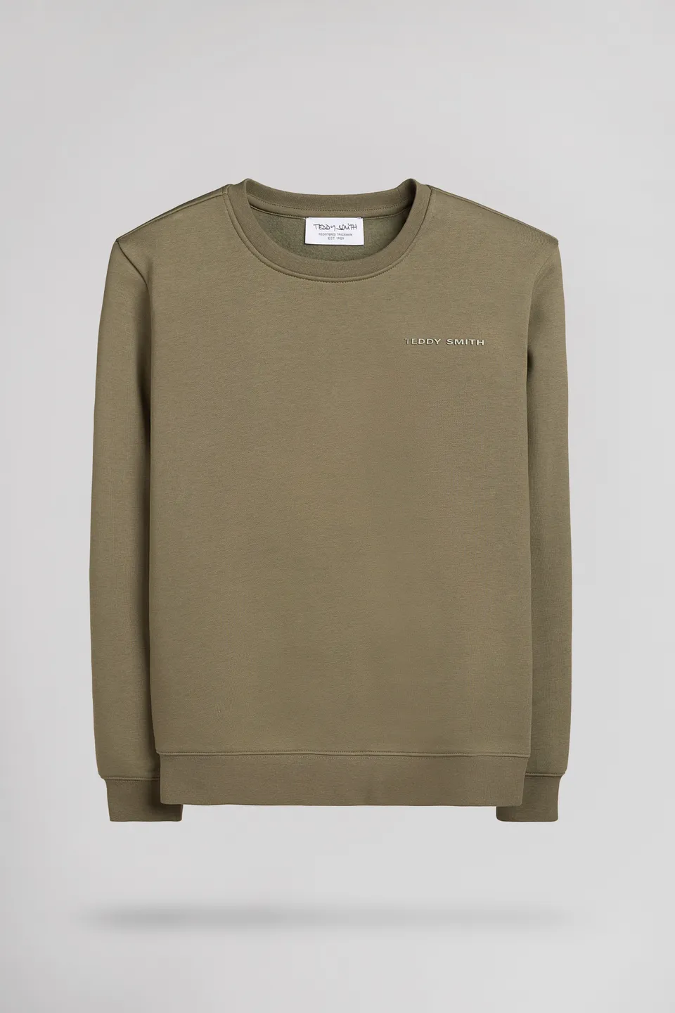 Teddy Smith S-Nark sweat kaki col rond 8 ans