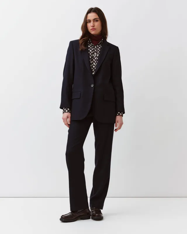 DIEGA VOUZIO veste tailleur marine oversize