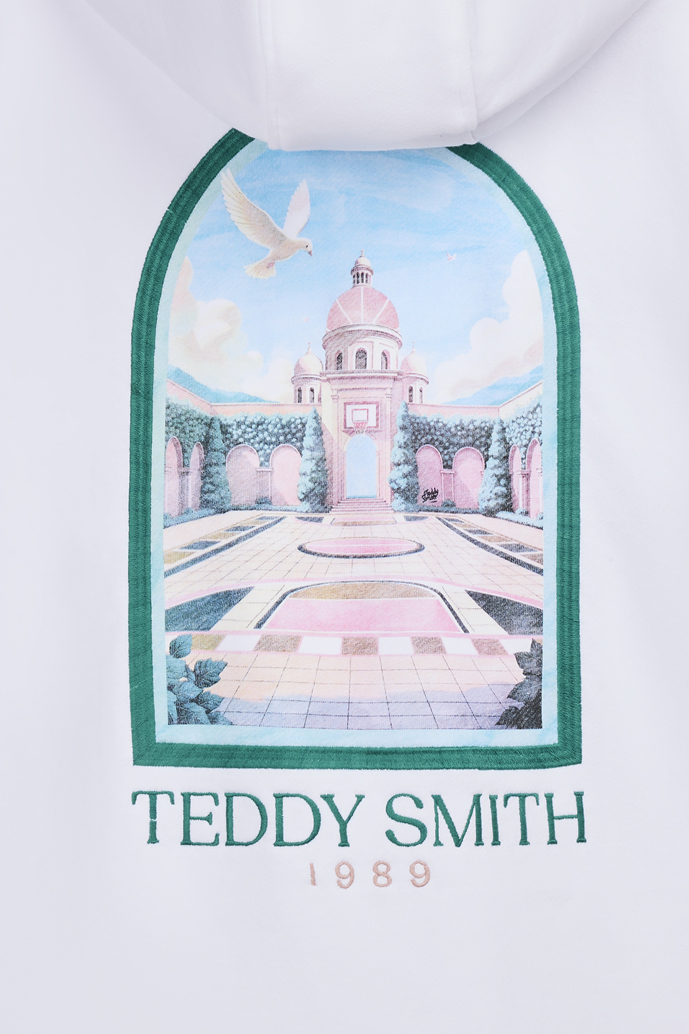 Teddy Smith S-Andrew Hoody sweat blanc capuche