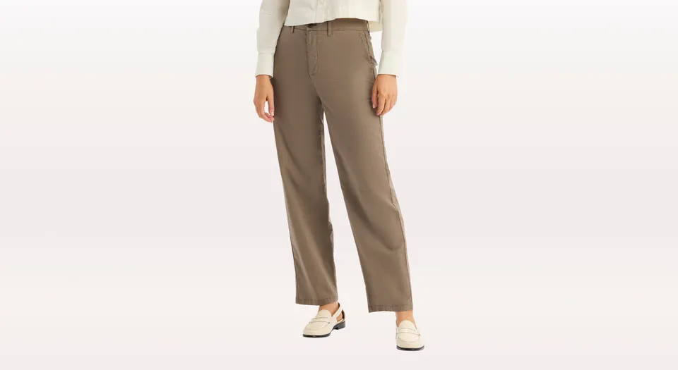 Dockers Blake chino droit femme marron taille haute
