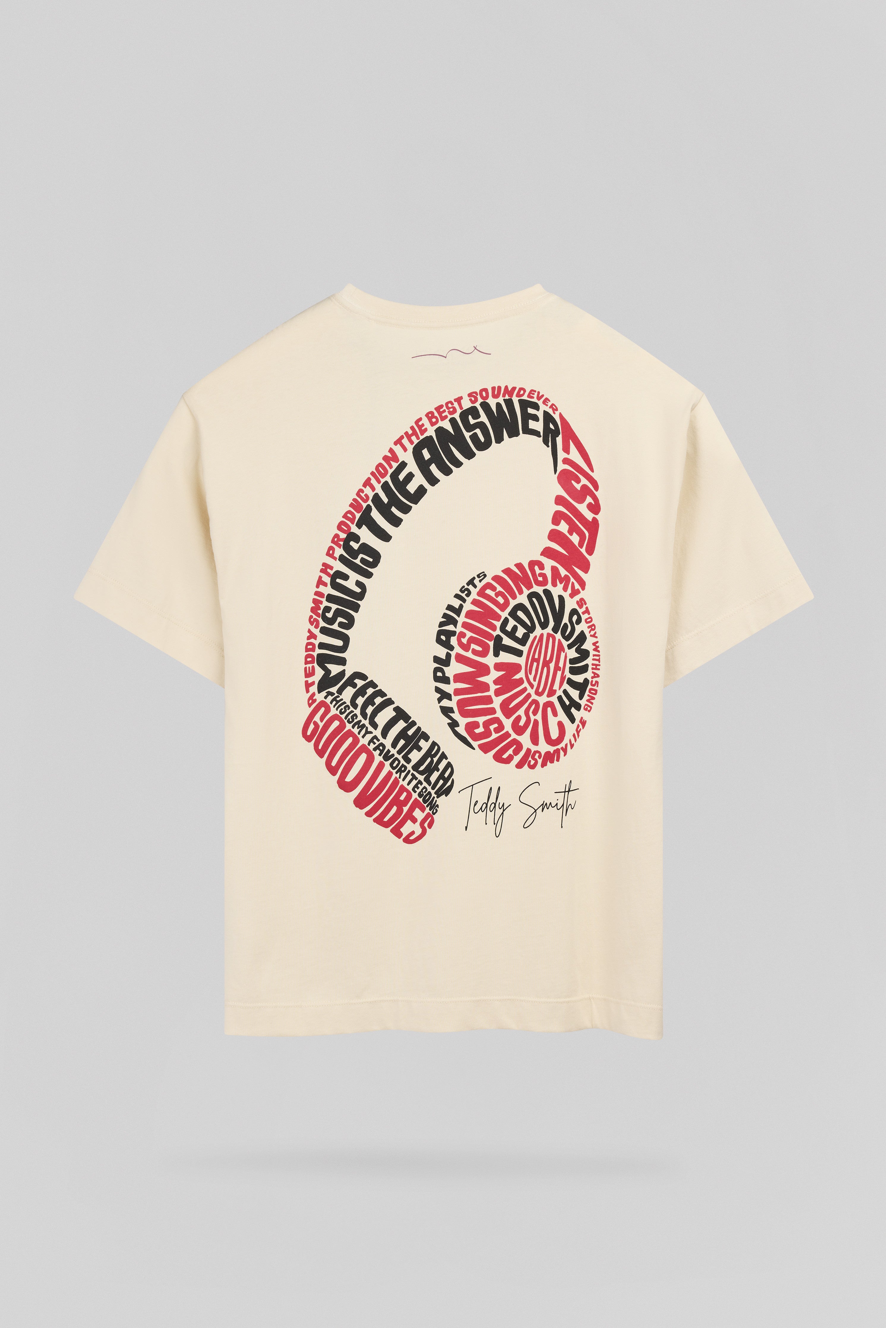 Teddy Smith T-Musik MC JR t-shirt cream coton