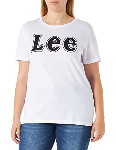 Lee Logo Tee t-shirt droit blanc logo imprimé