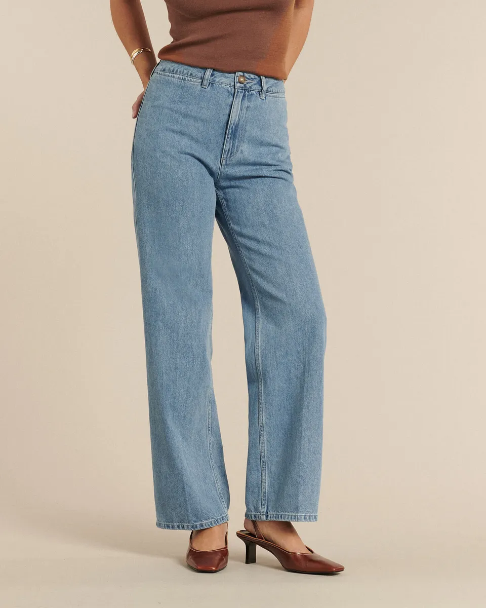 Labdip Swann Denim Past Blue jean large taille haute