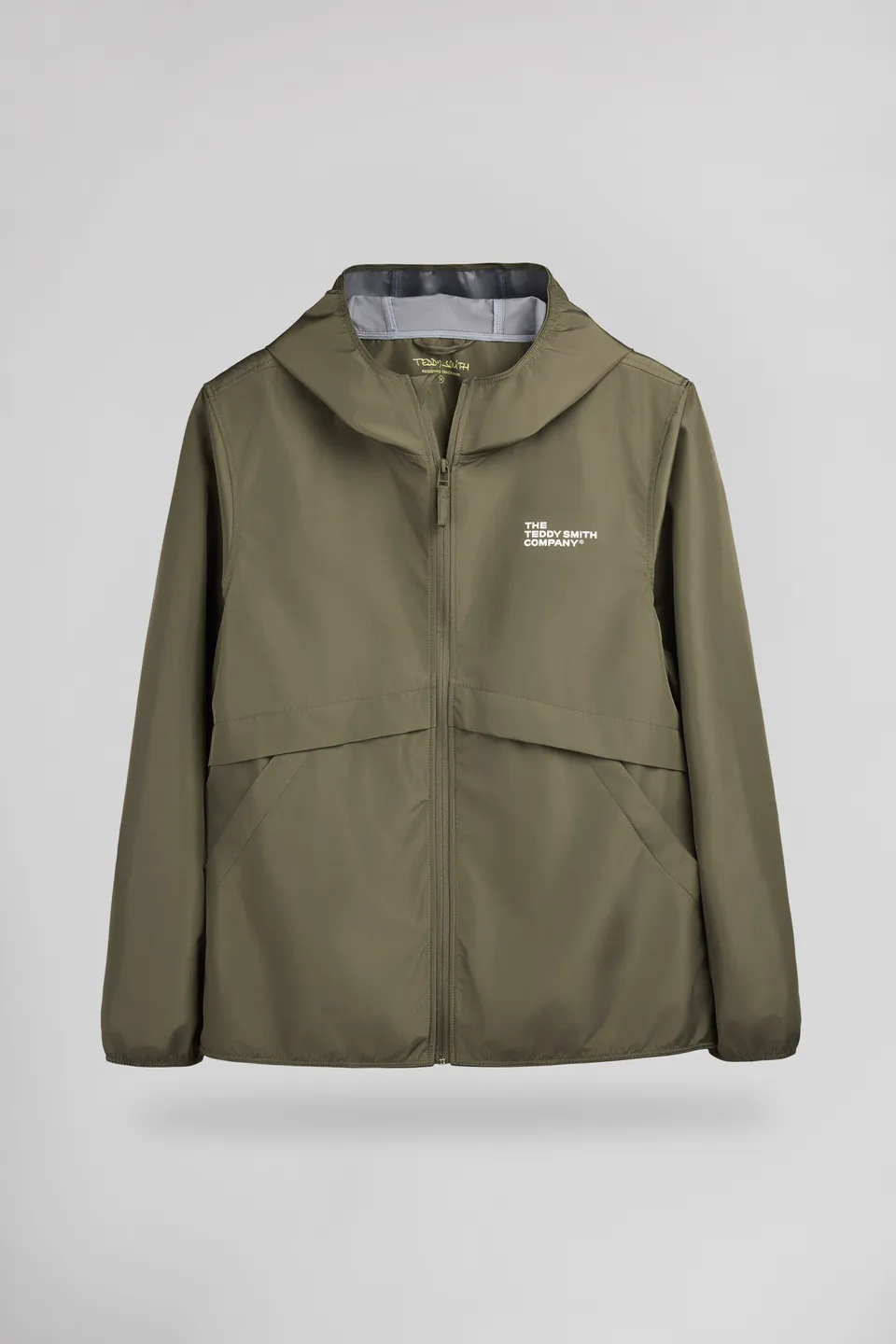 Teddy Smith B-Harris blouson coupe-vent dusty kaki à capuche