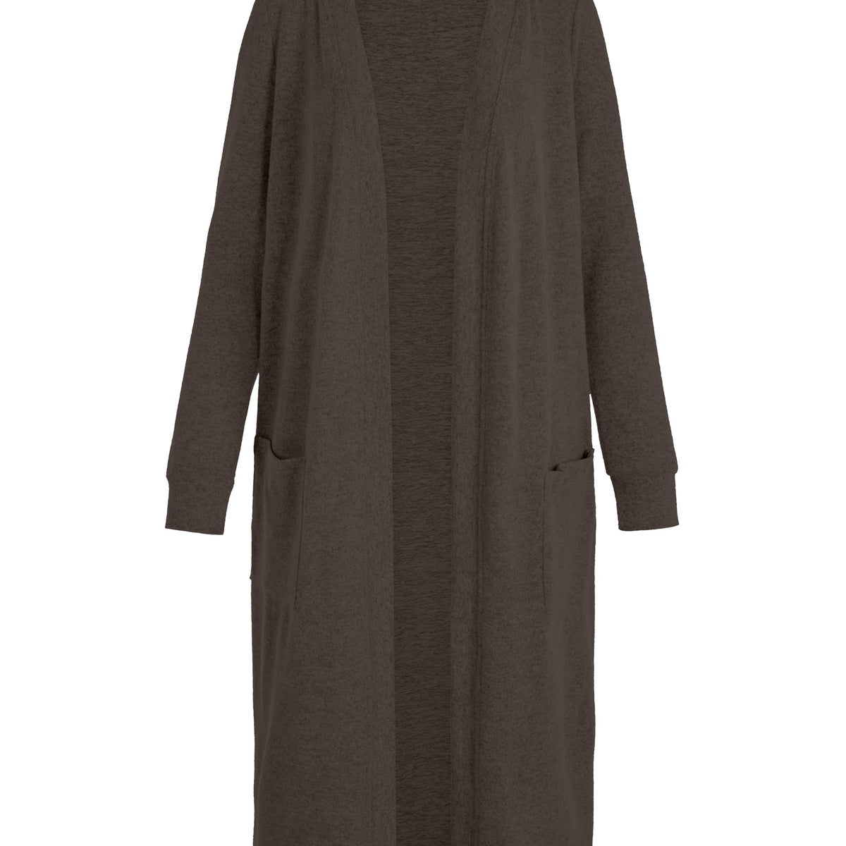 Noisy May Long Ouvert gilet long doux poches