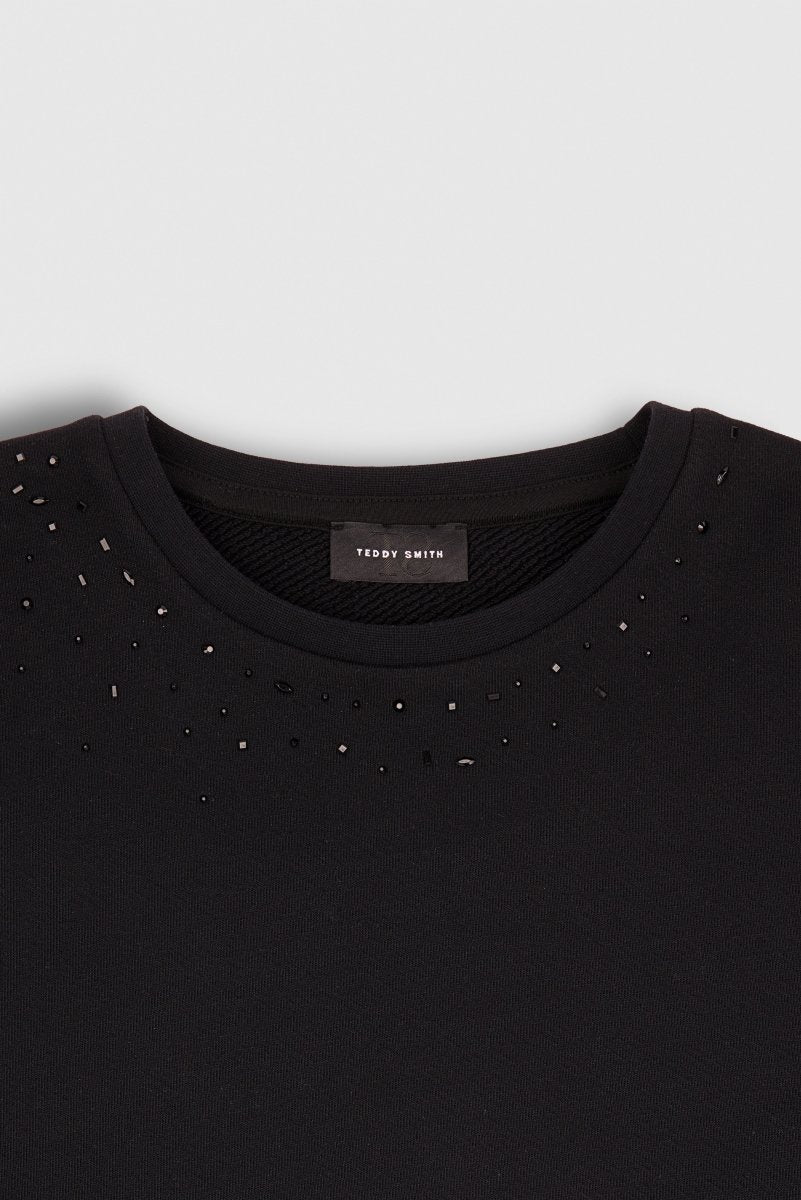 Teddy Smith S-Jade sweat col rond noir femme