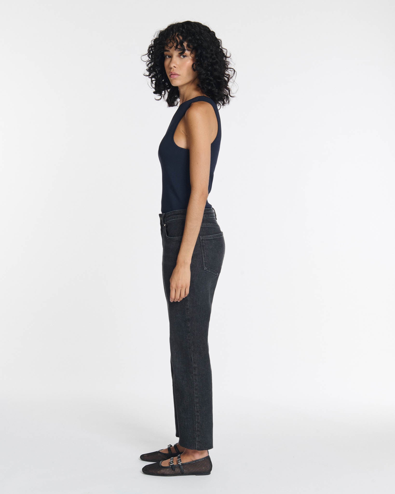 Labdip Pixie Dark Grey BL 70 jean droit gris stretch