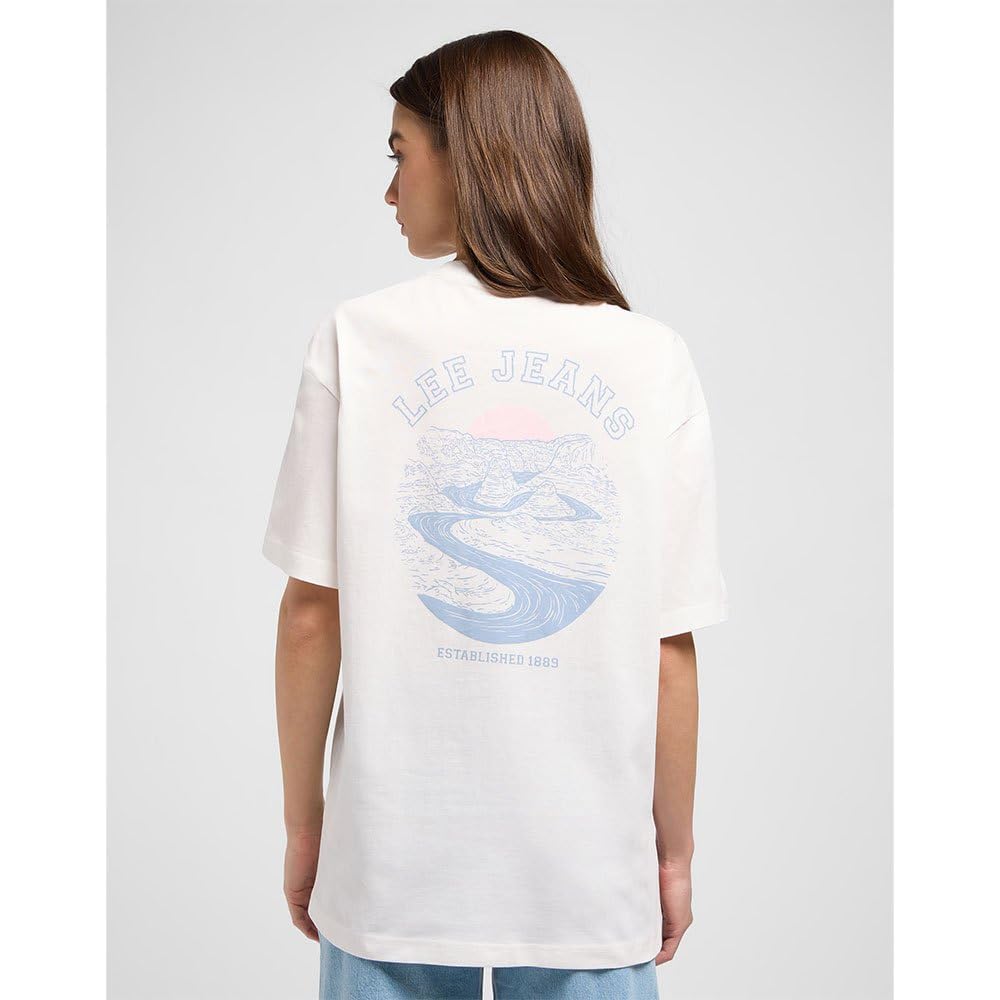 Lee Col Rond t-shirt femme M coton