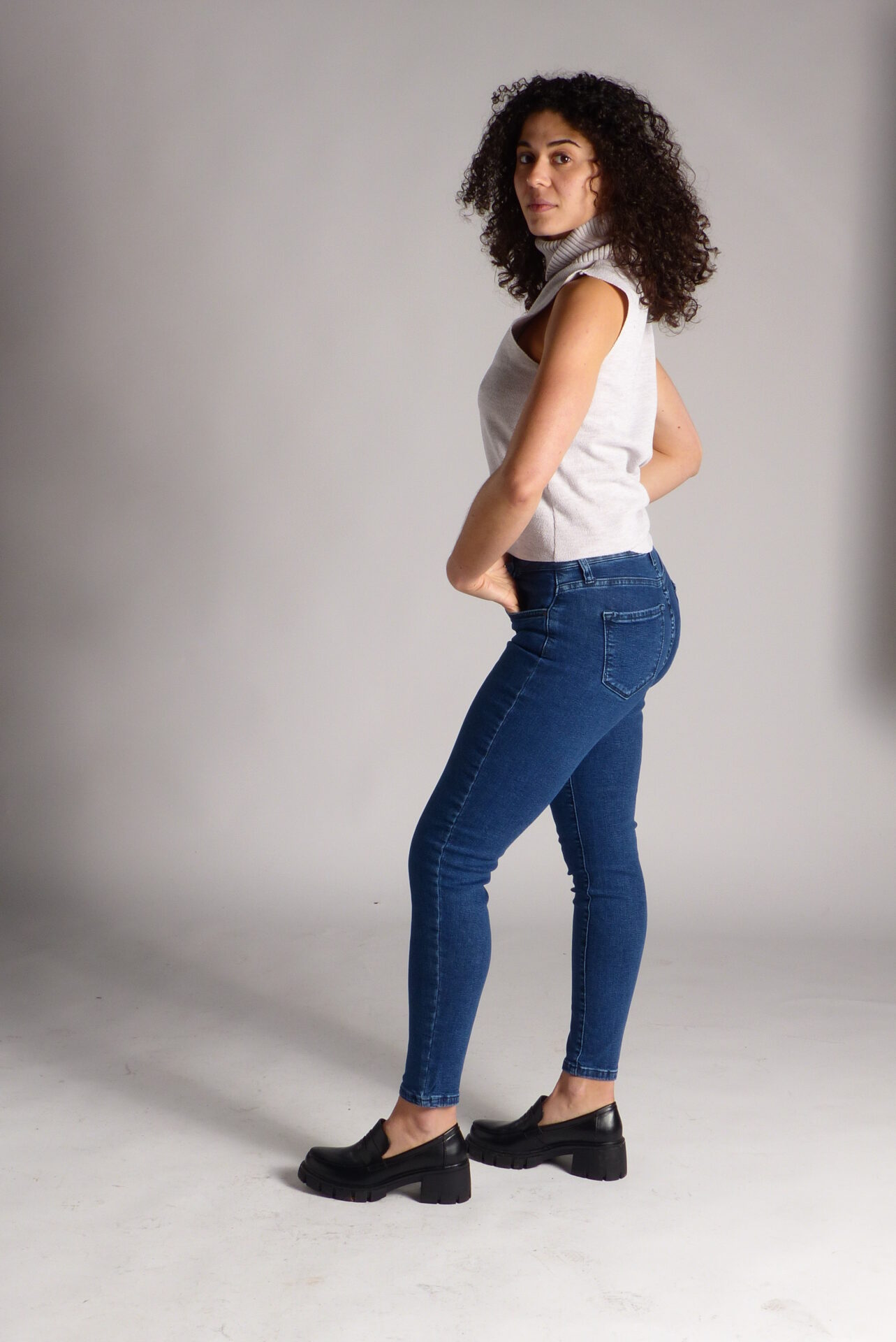 AA Spontané Skinny Ultra Confortable jean bleu foncé stretch