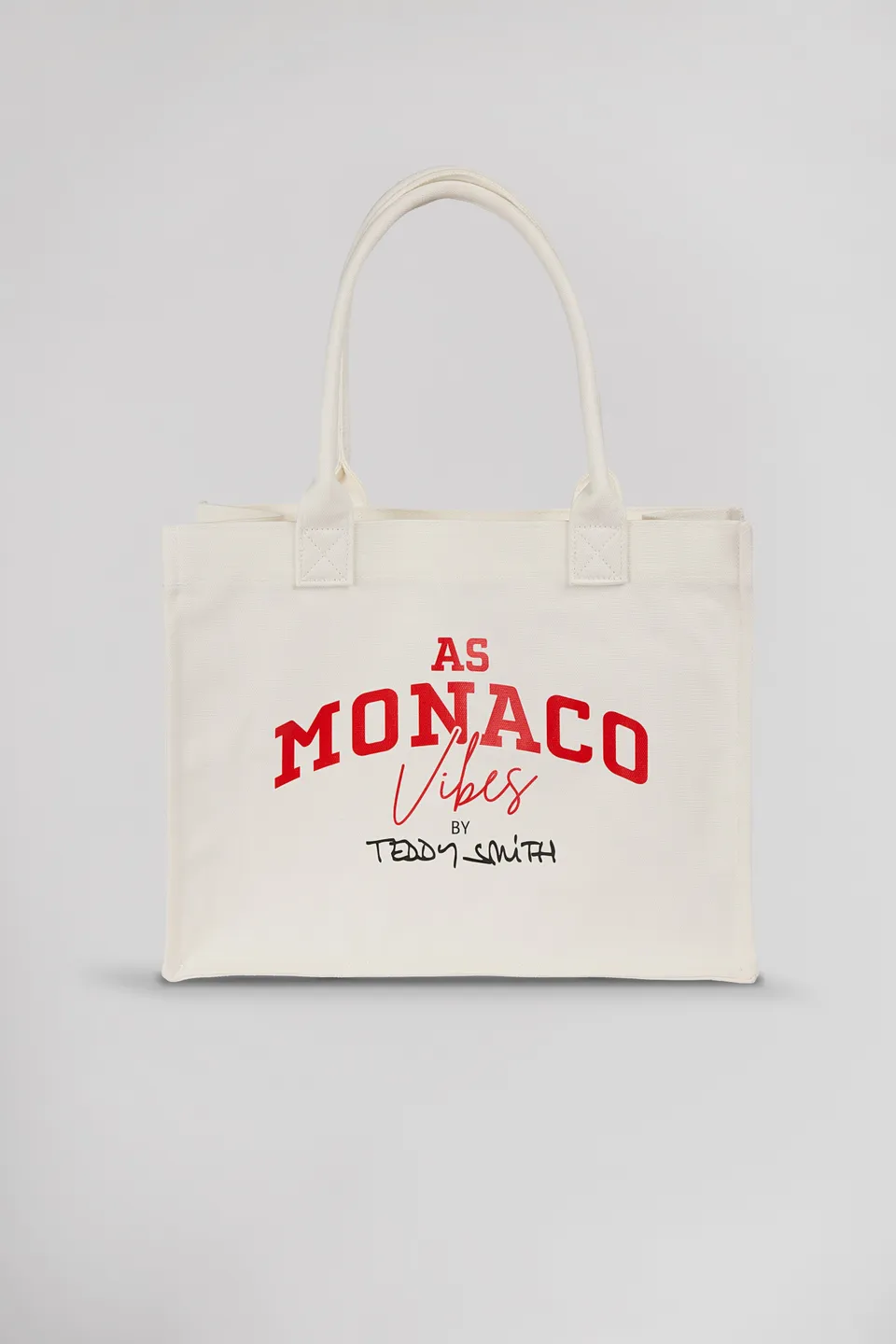 Teddy Smith Vibes S-Monaco Middle White sac cabas toile