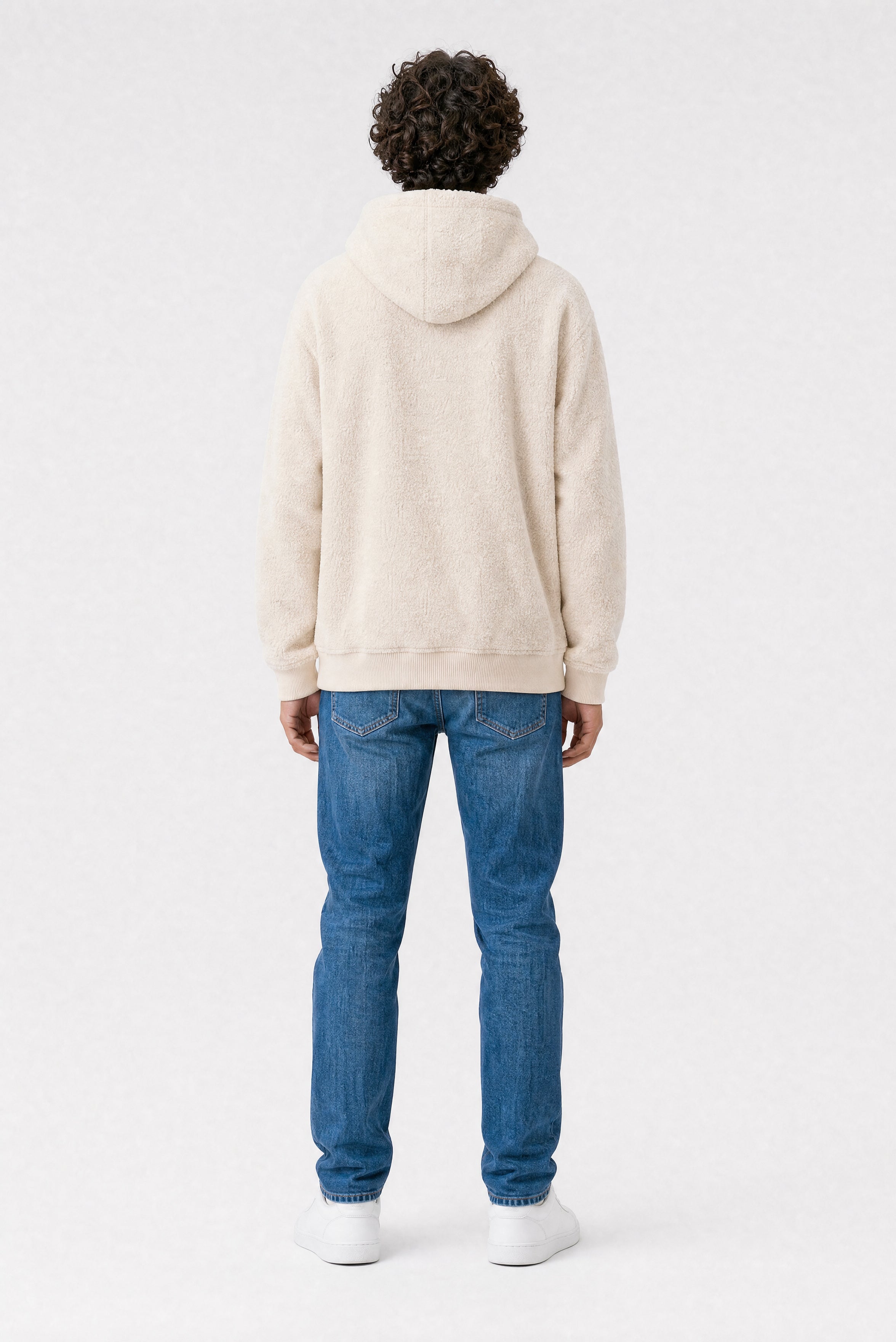 Teddy Smith S-Oft Hoody JR sweat sherpa garçon cream
