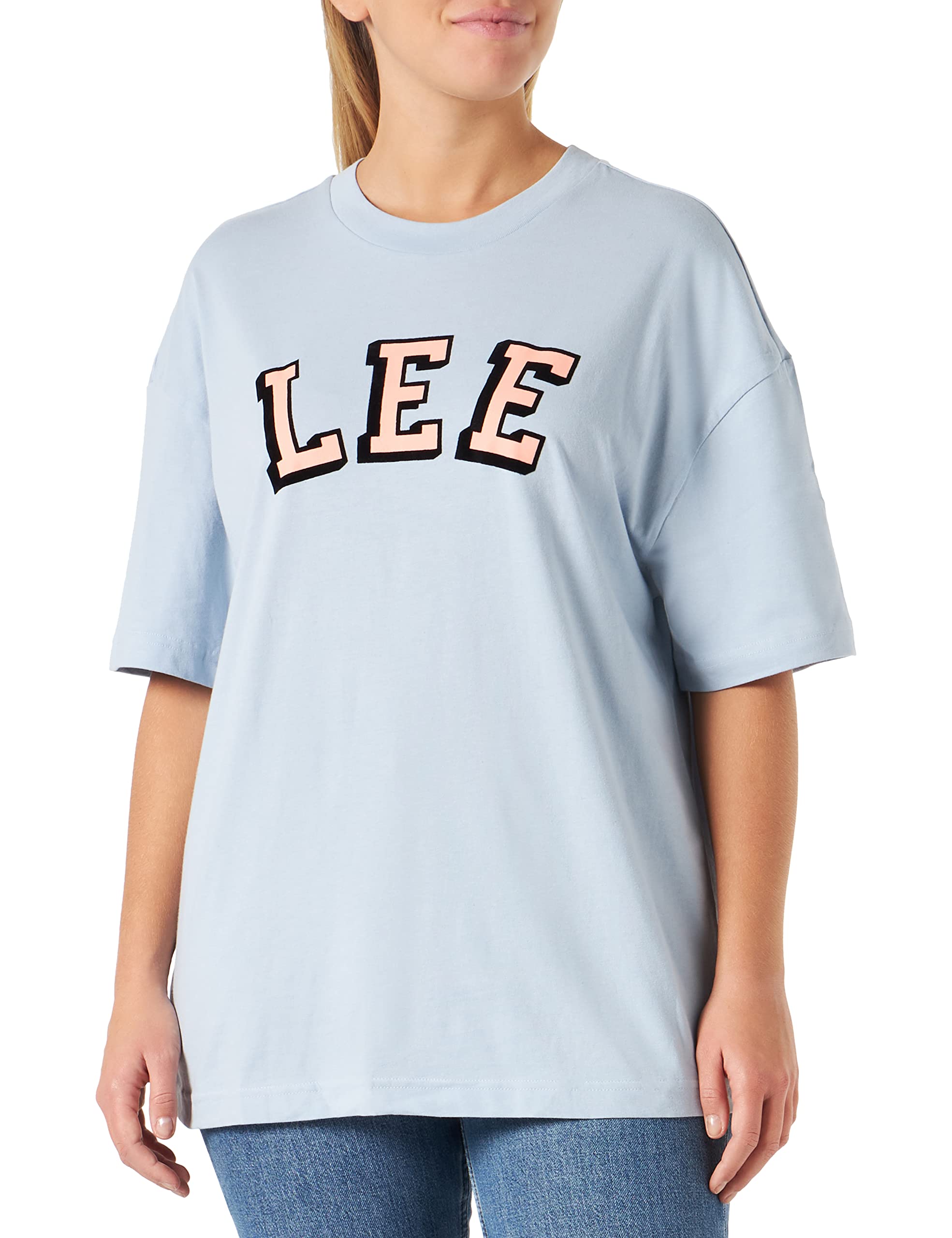 Lee Relaxed T-shirt femme col rond bleu