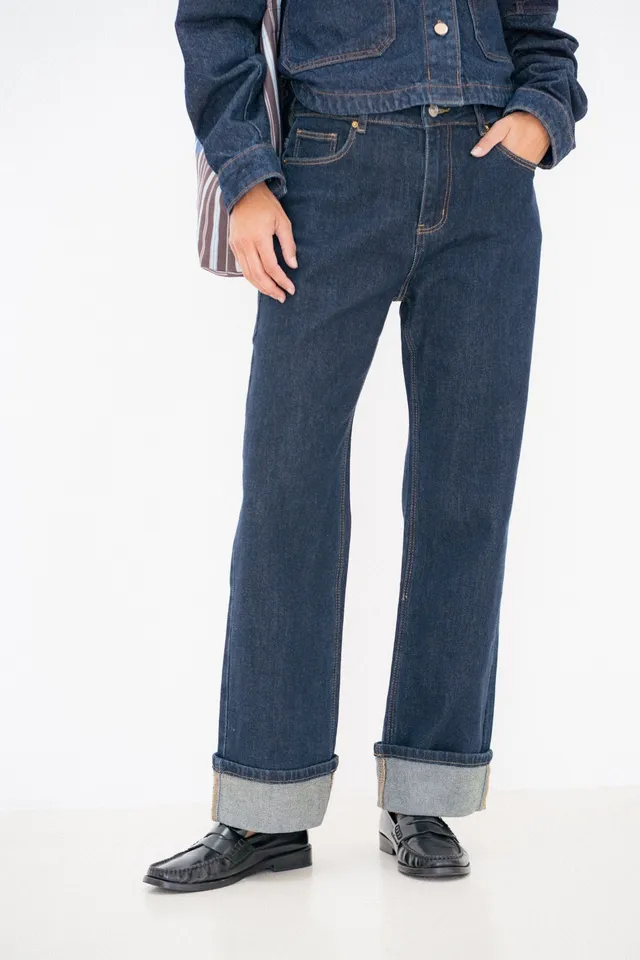 Maison Onado Haily jean droit brut foncé revers