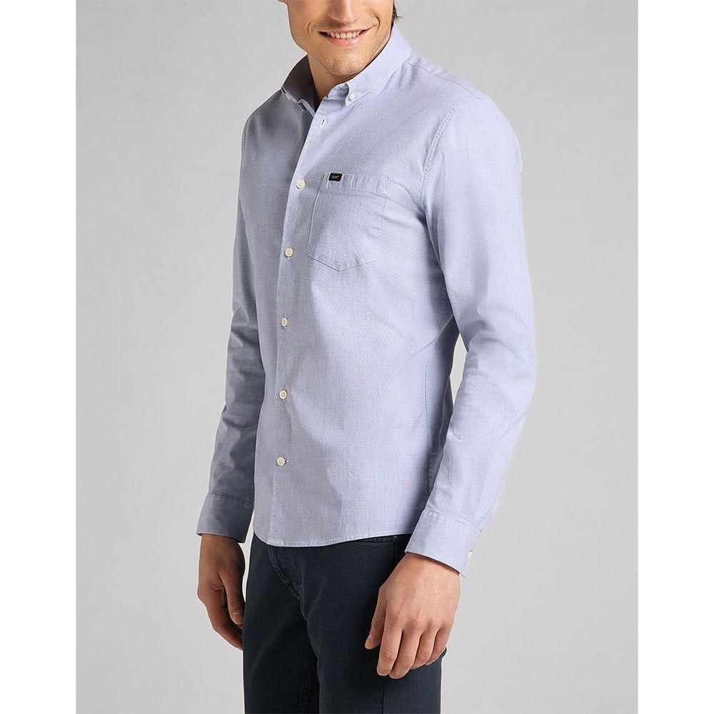 Lee Slim Button Down chemise homme bleu délavé taille L