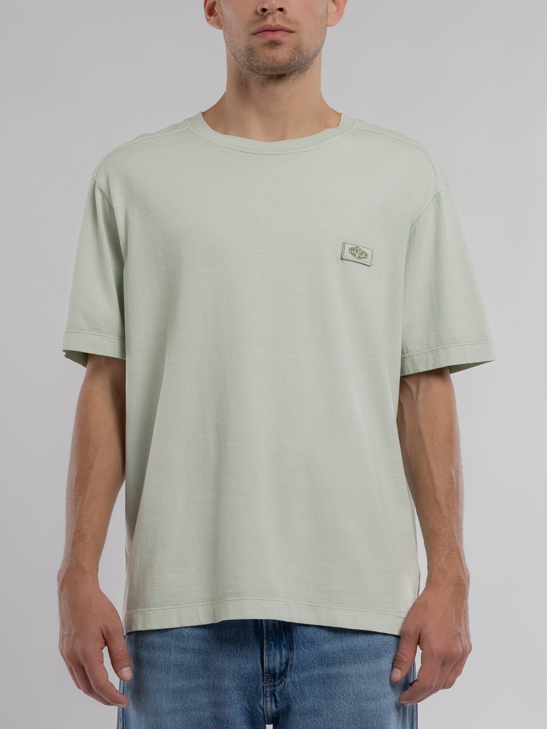 Teddy Smith T-Nateo MC t-shirt ample vert sauge