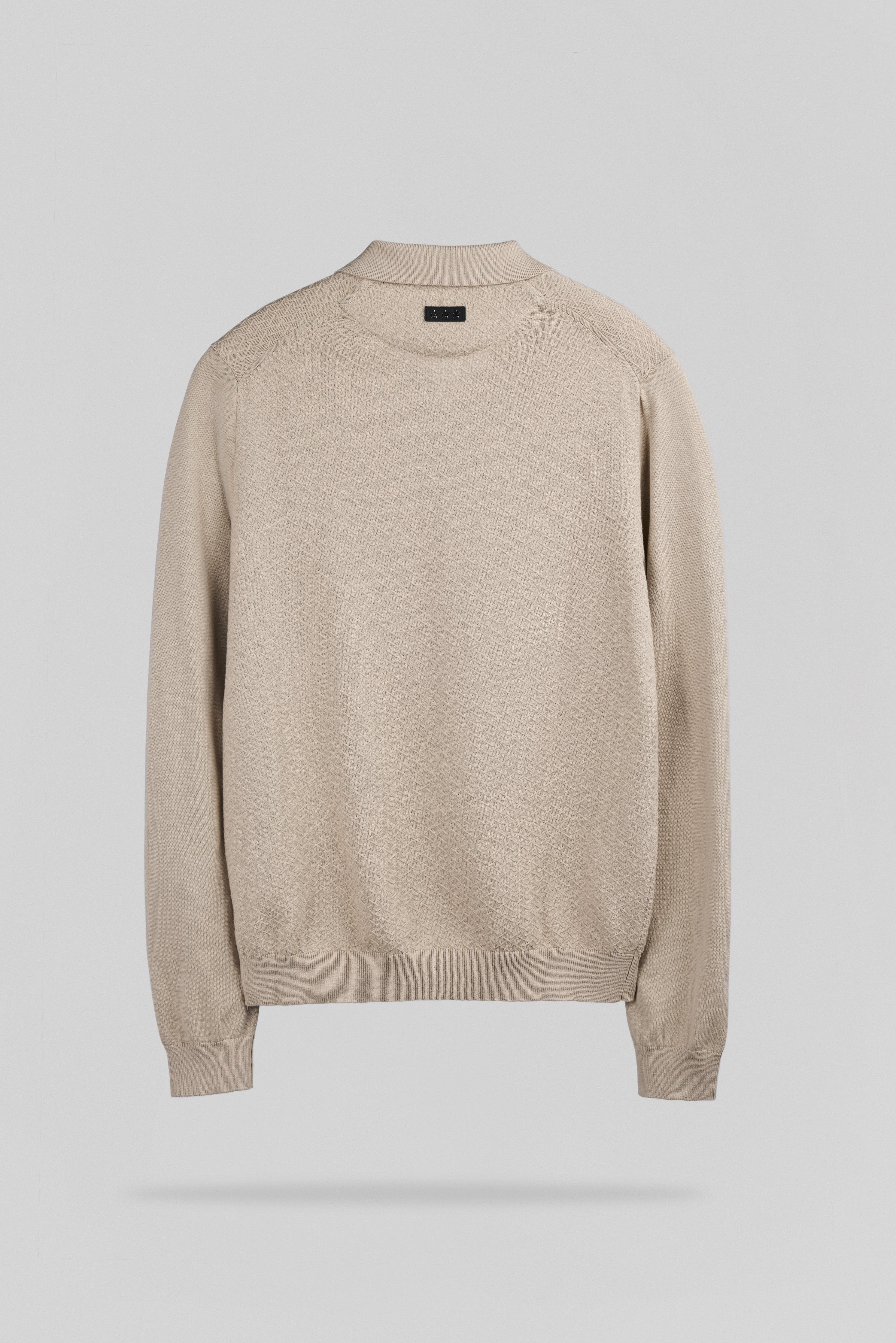 Teddy Smith P-Lynn polo manches longues beige lin coton