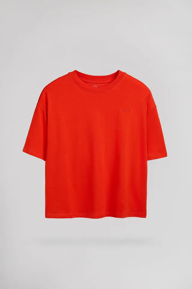 Teddy Smith T-Carla MC t-shirt court large poppy coton