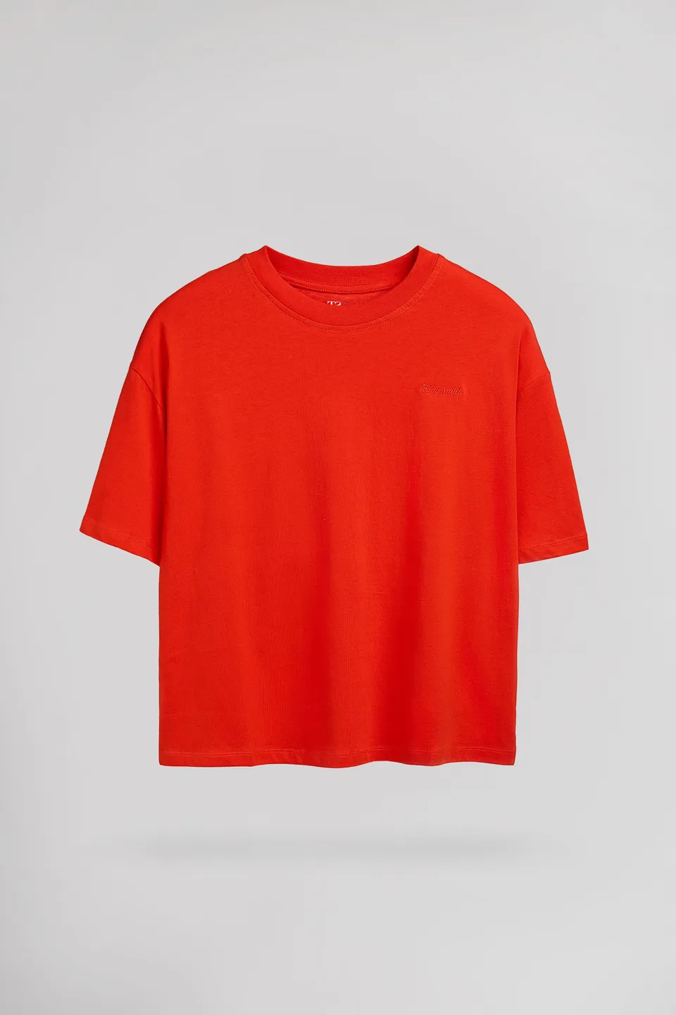 Teddy Smith T-Carla MC t-shirt court large poppy coton
