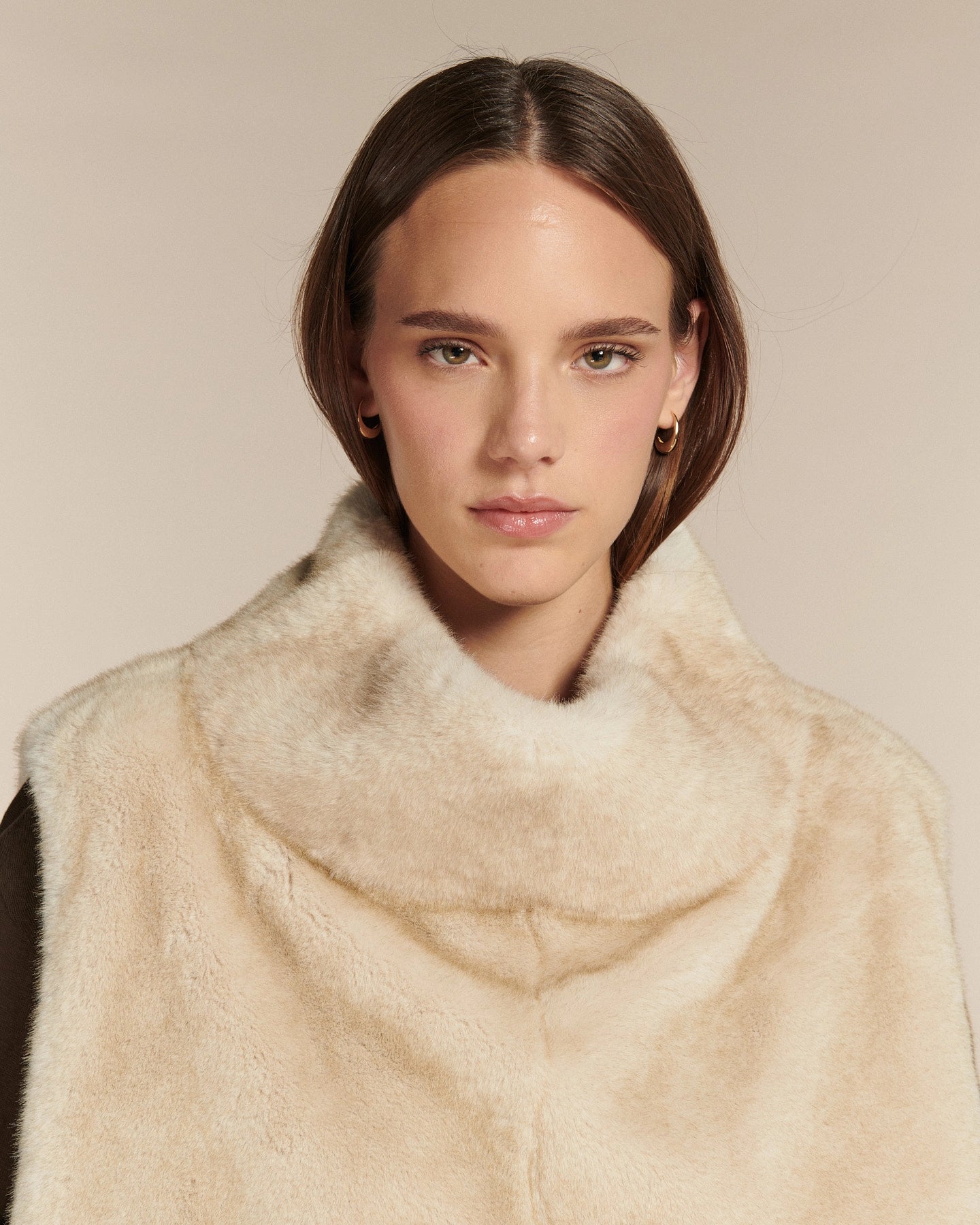 Labdip Beaumont Mink plastron fausse fourrure cortina chaud