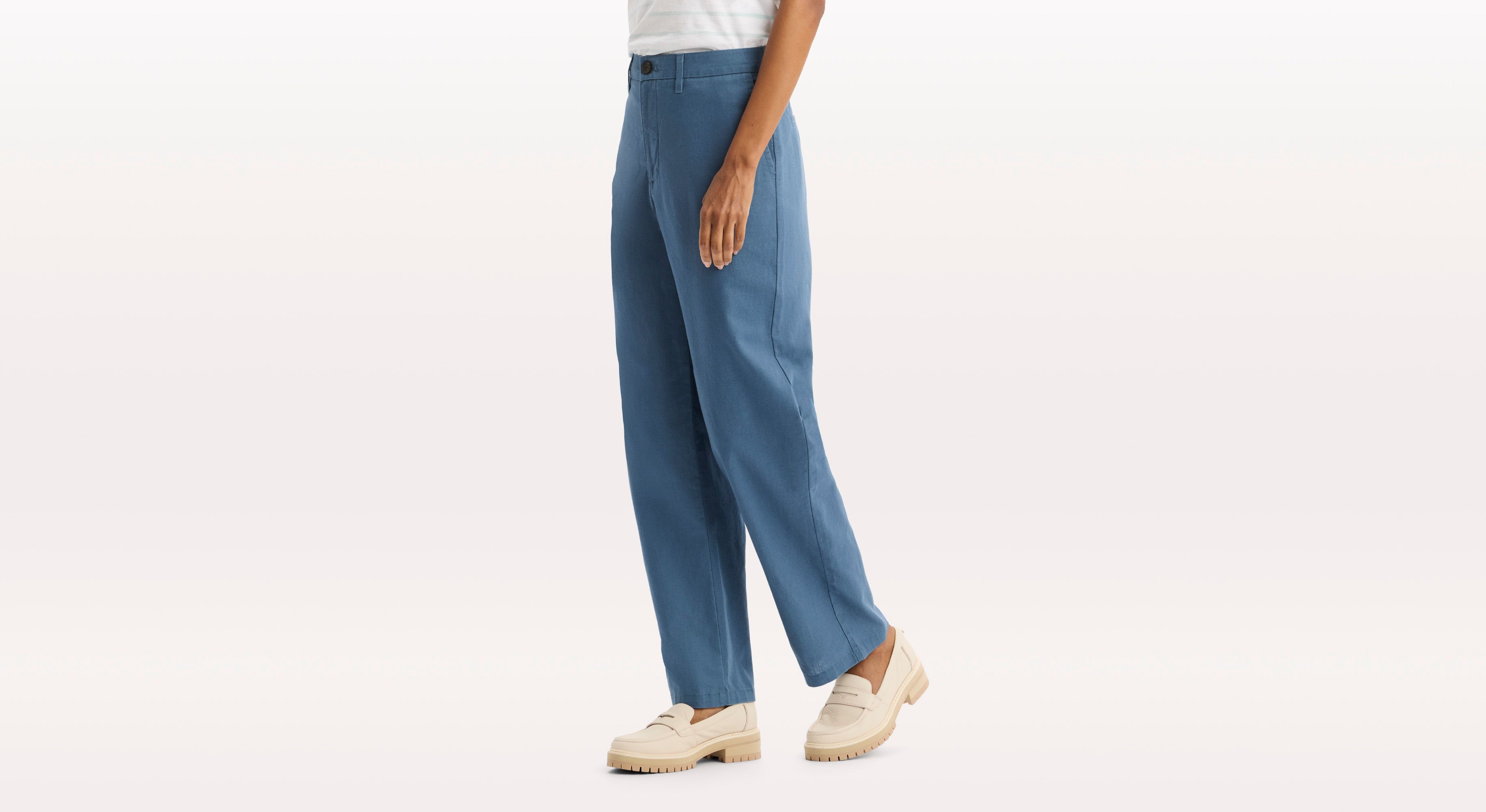 Dockers Blake High Straight chino bleu femme