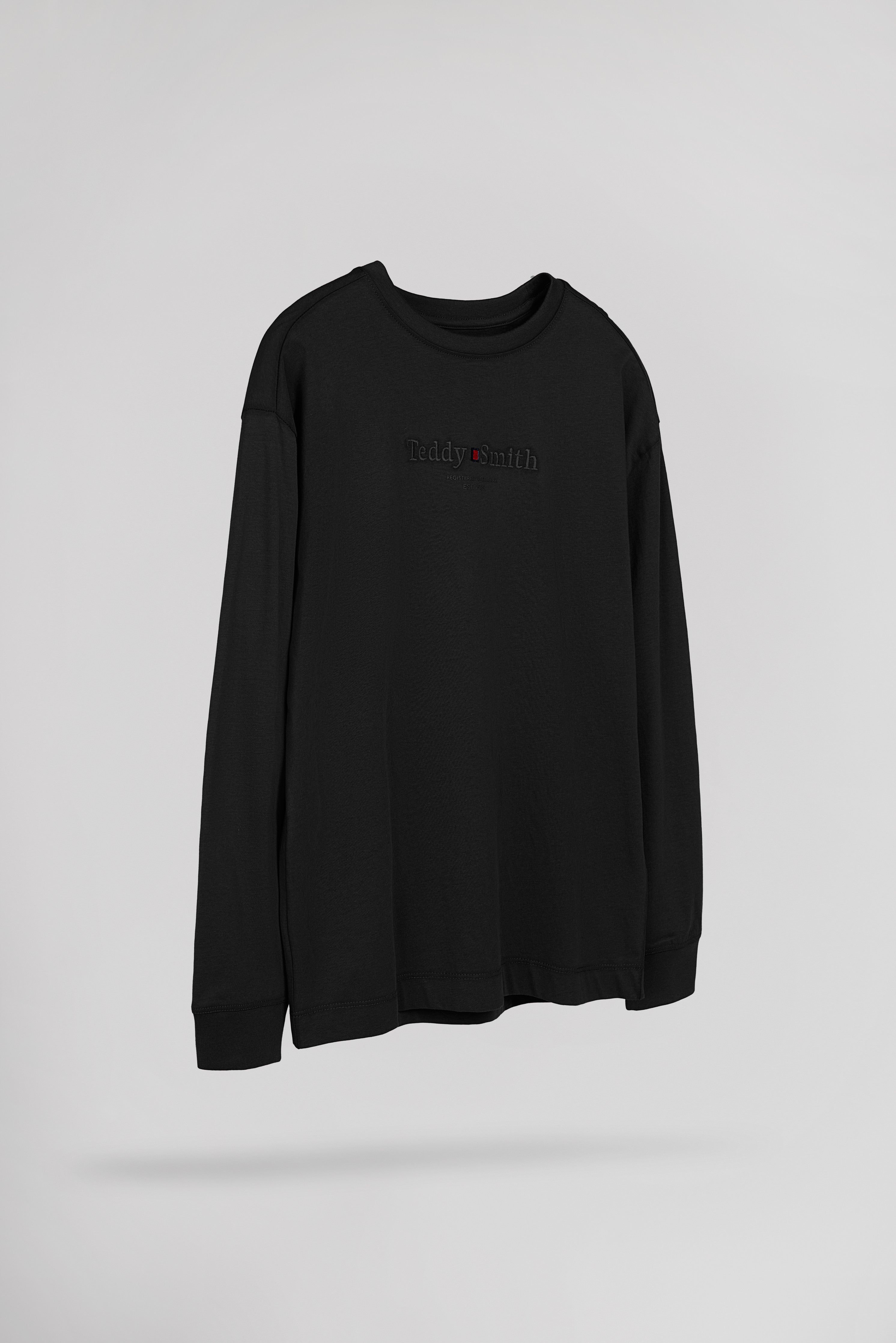 Teddy Smith T-Jim ML JR t-shirt garçon noir manches longues