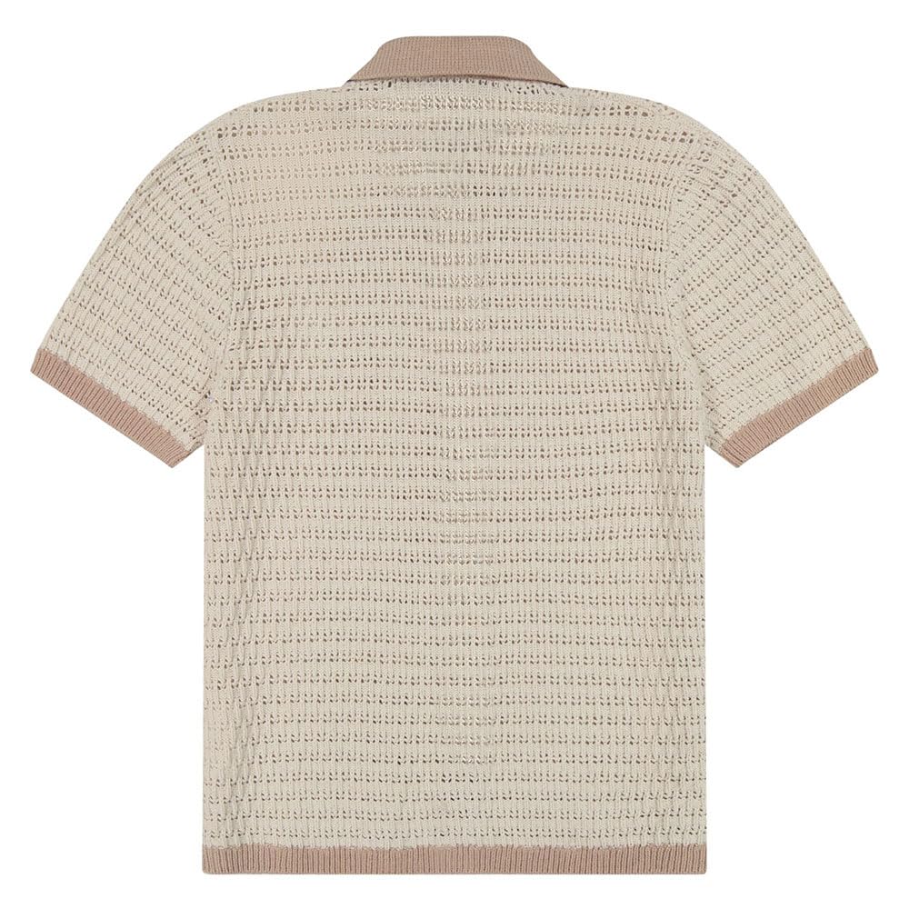 Lee SS Button Up Sweater Polo polo homme soy bean taille L