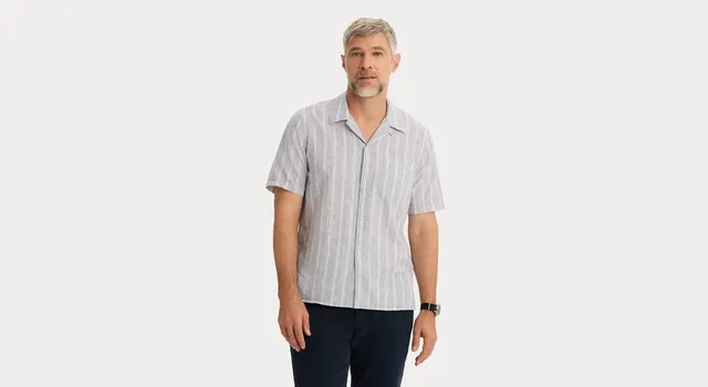 Dockers Camp Shirt chemise homme blanc Lucent White lin