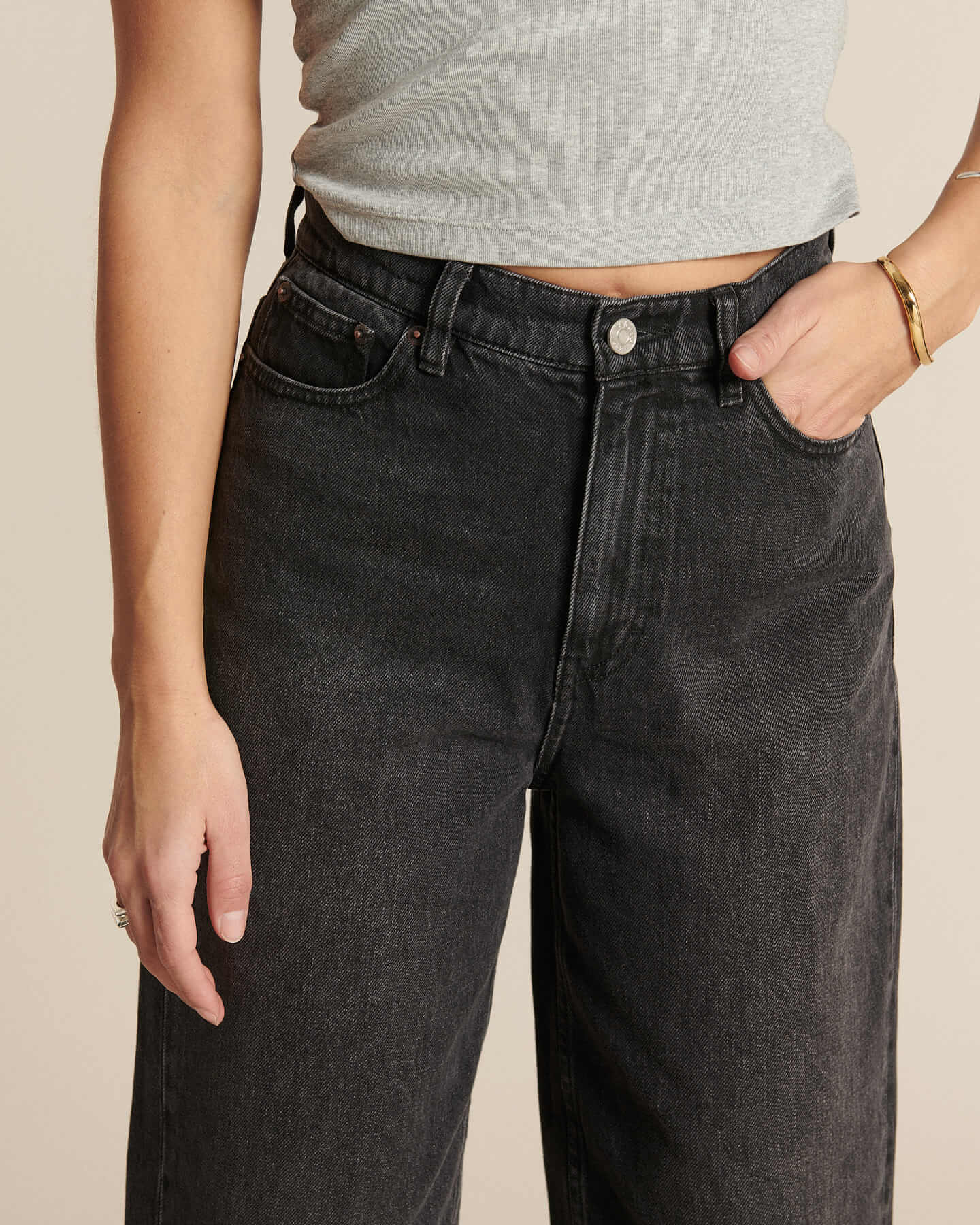 Labdip Jemma Denim BL 66 jean noir taille haute