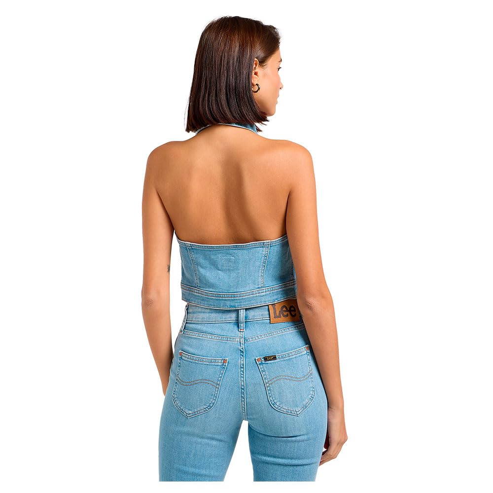 Lee Double Seamed Halter top femme bleu clair