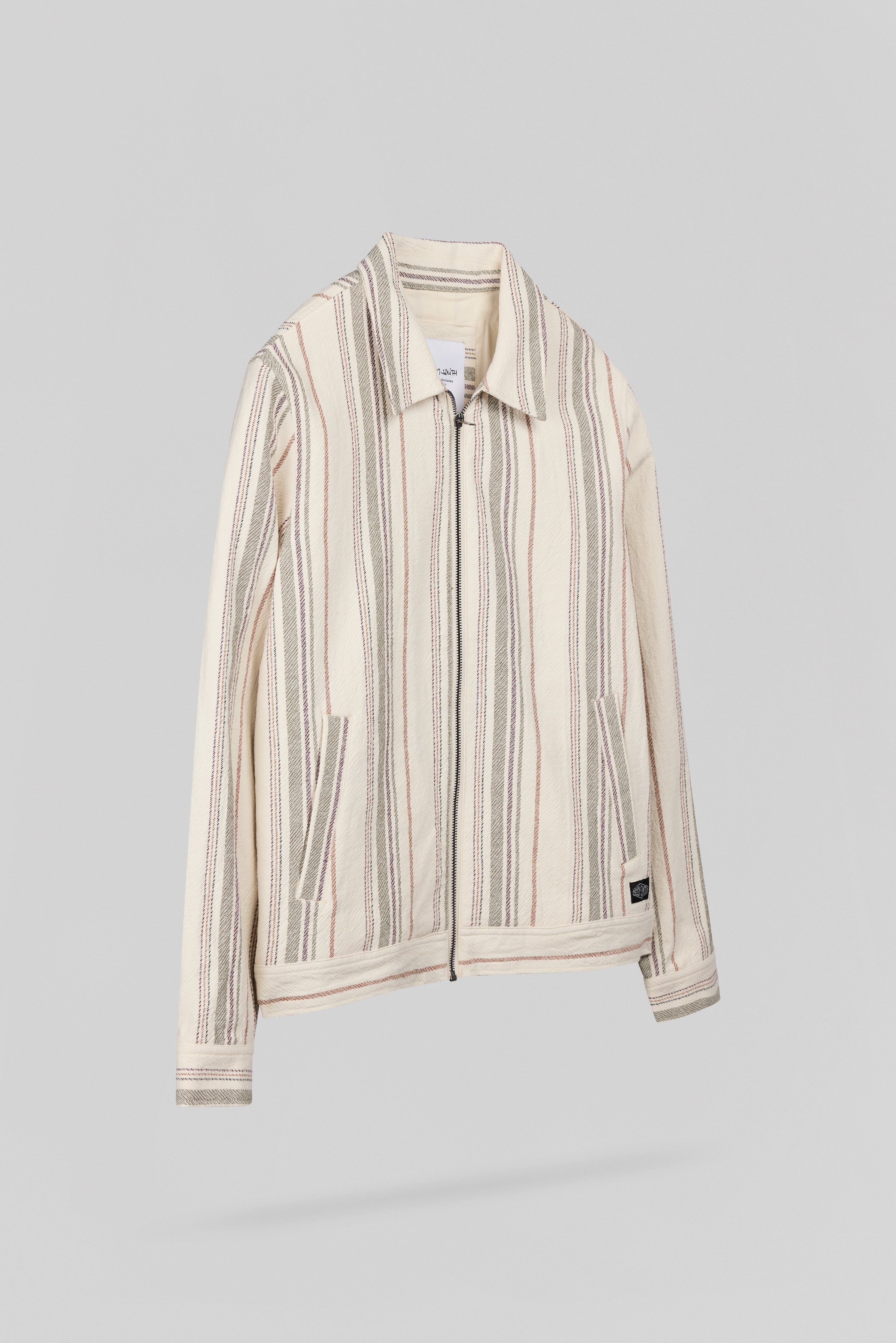 Teddy Smith B-Sheldon Cream veste rayée crème